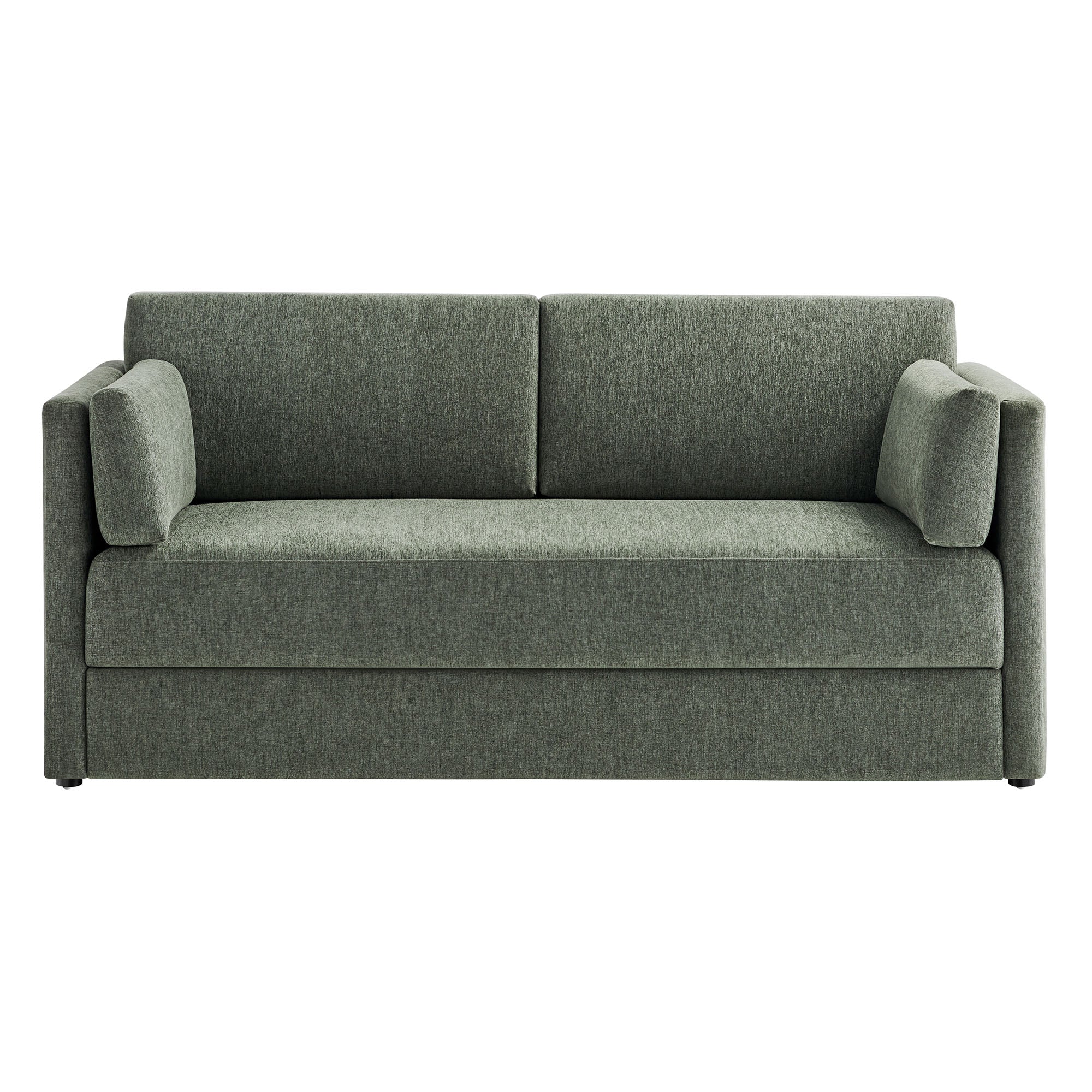 Linden Upholstered Heathered Chenille Sofa, Eucalyptus