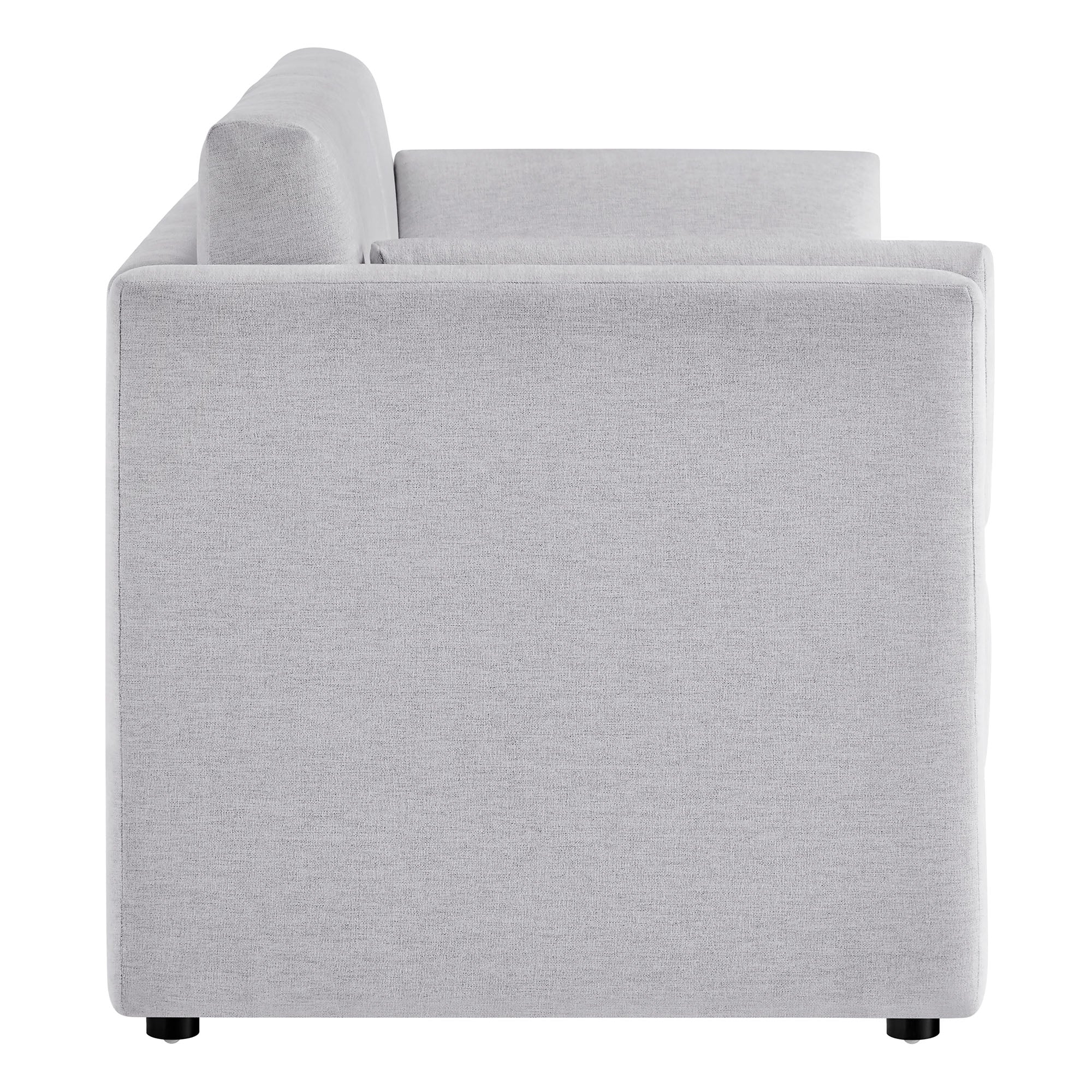 Linden Upholstered Heathered Chenille Sofa, Newsprint