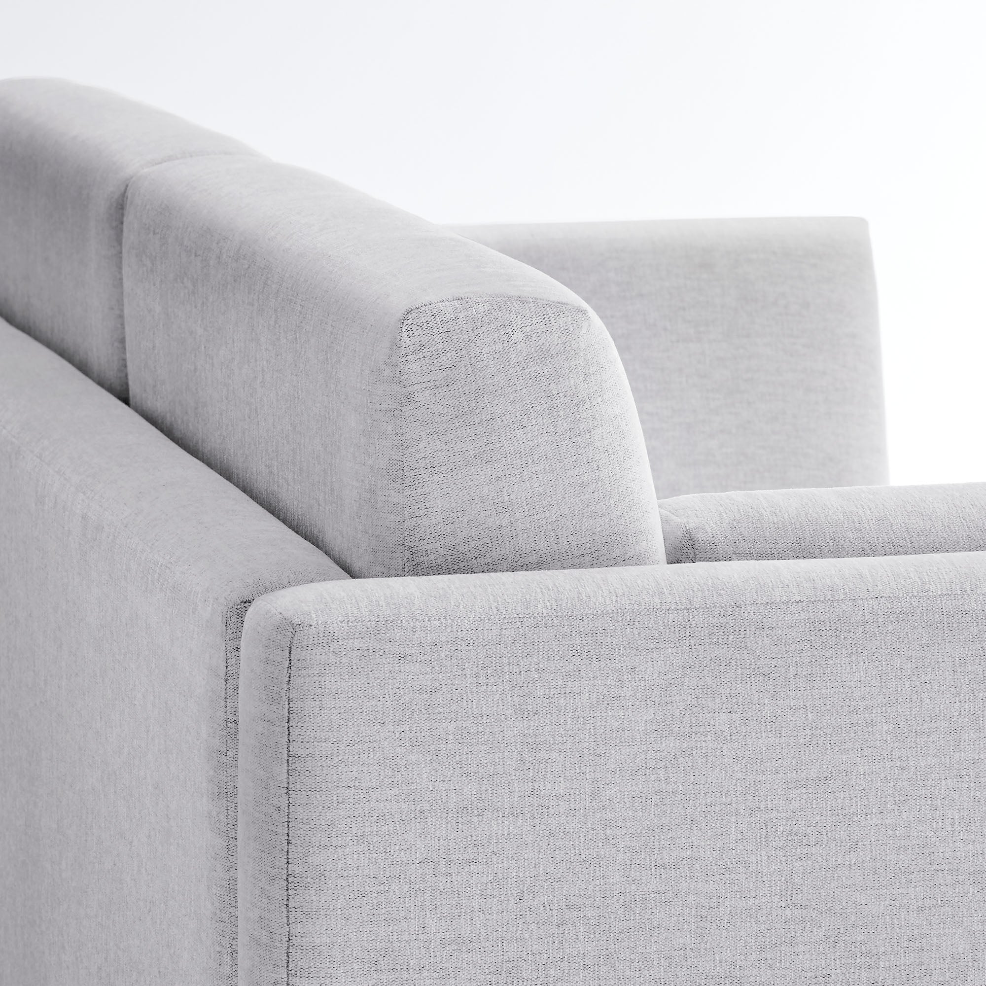 Linden Upholstered Heathered Chenille Sofa, Newsprint