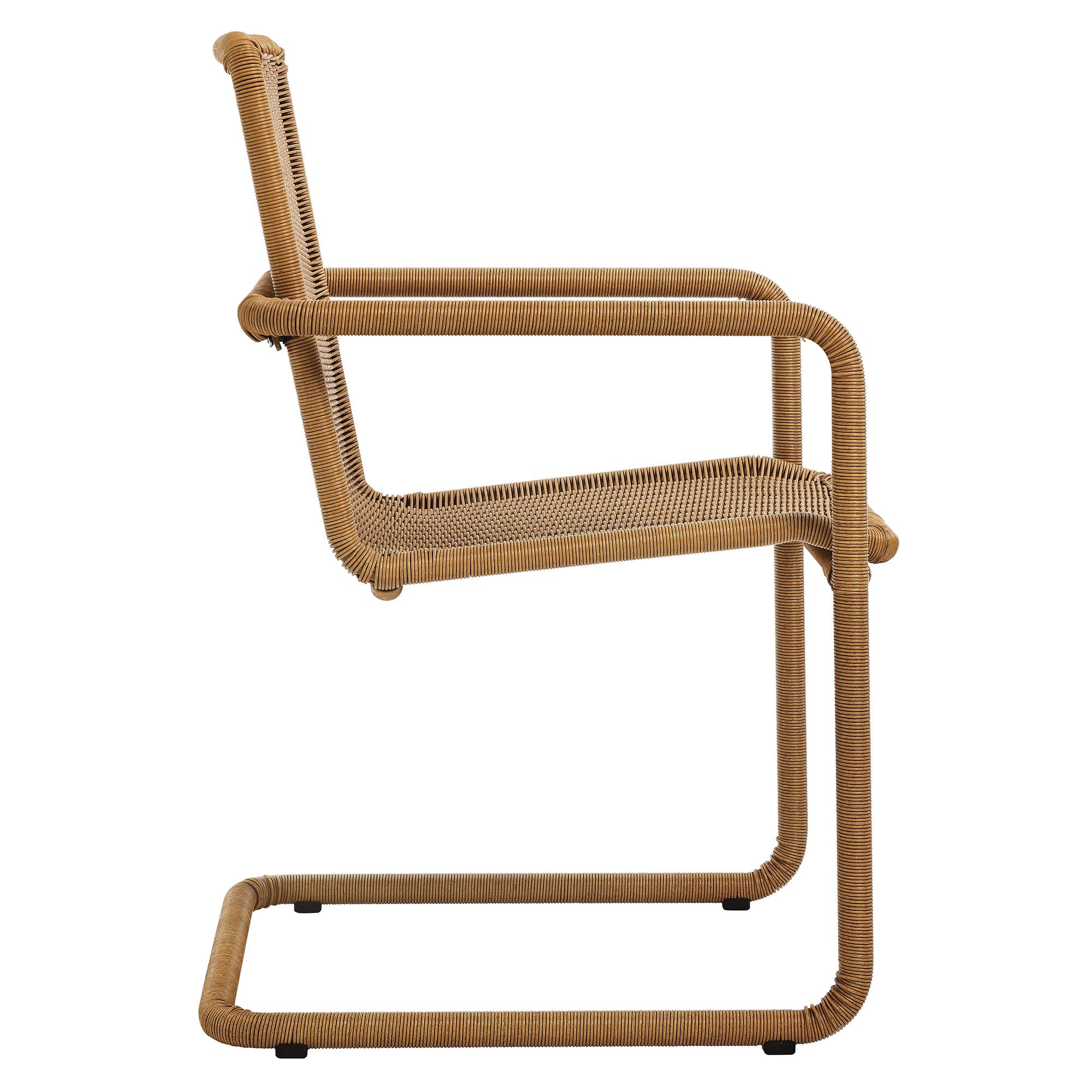 Abacus Outdoor Patio Wicker Dining Chairs Set of 2, Natural