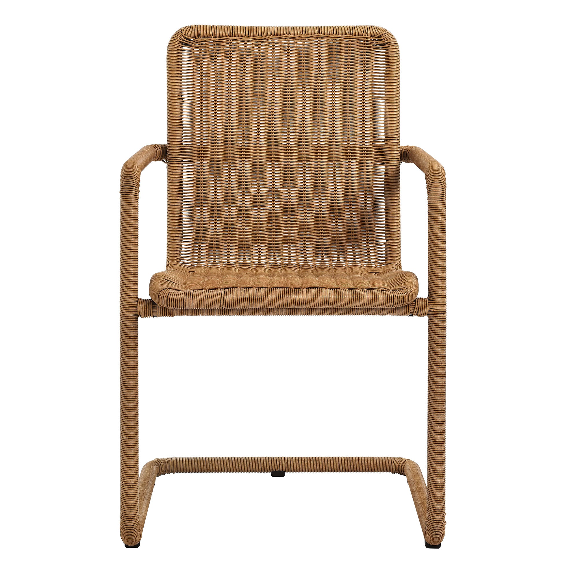 Abacus Outdoor Patio Wicker Dining Chairs Set of 2, Natural