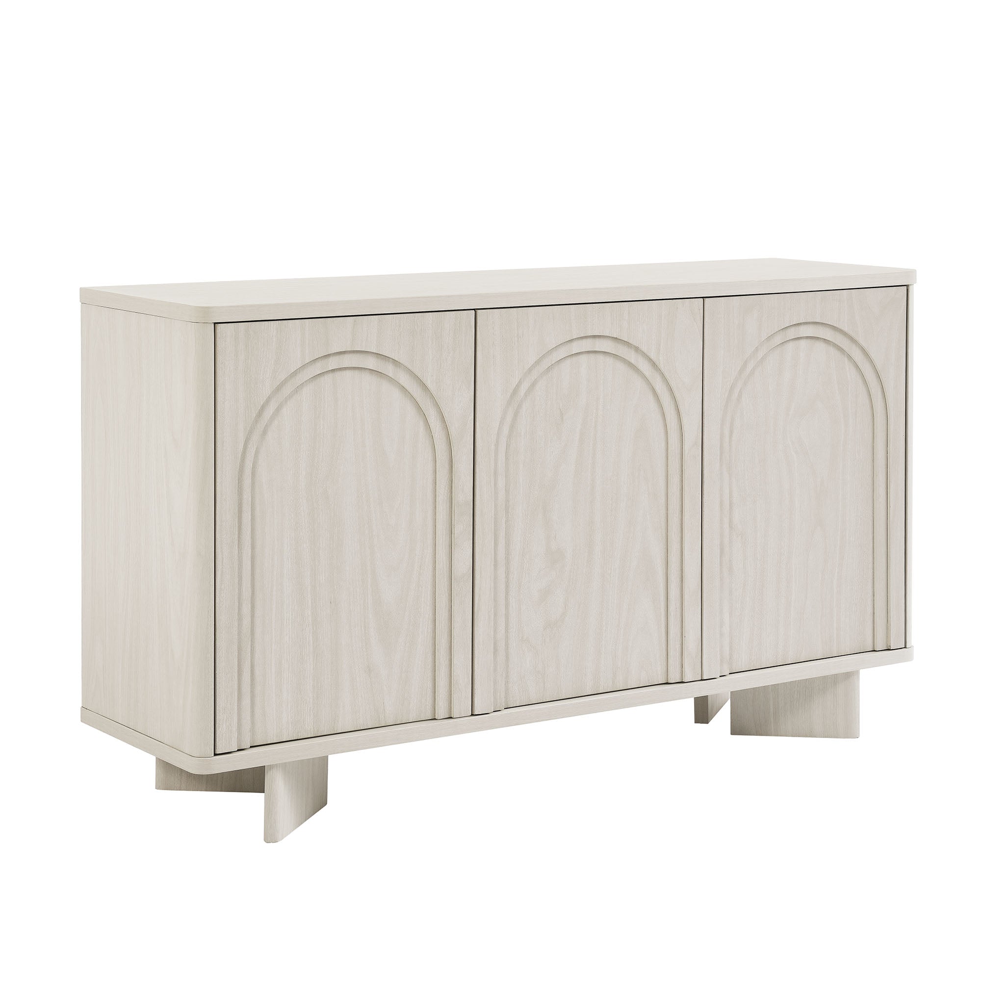 Flux Arched 3-Door Sideboard, White Wash