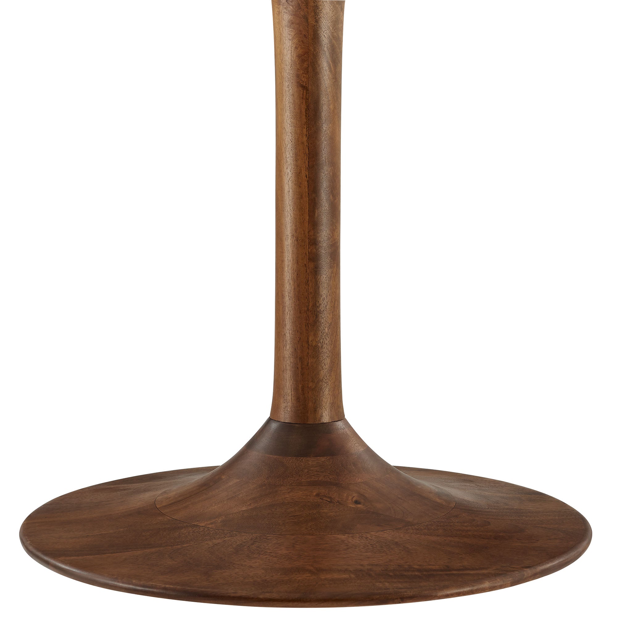 Lippa 48" Round Solid Wood Dining Table, Walnut