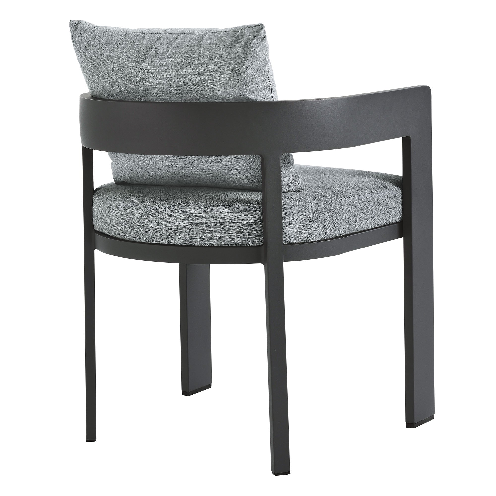 Tahoe Outdoor Patio Aluminum Dining Chair, Gray Gray