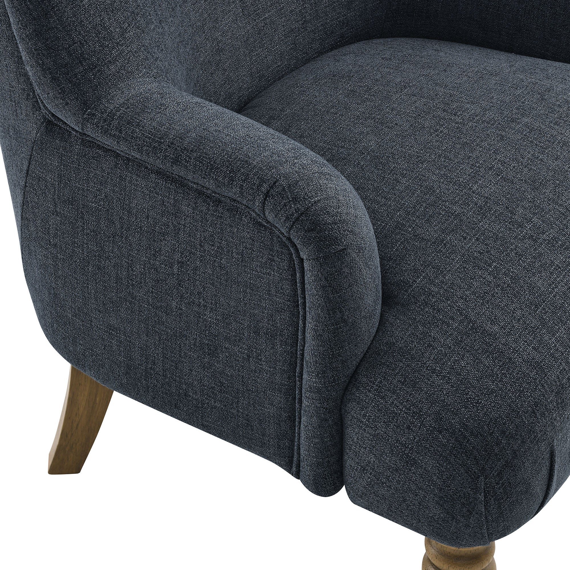 Ellington Fabric Upholstered Accent Armchair, Slate Blue