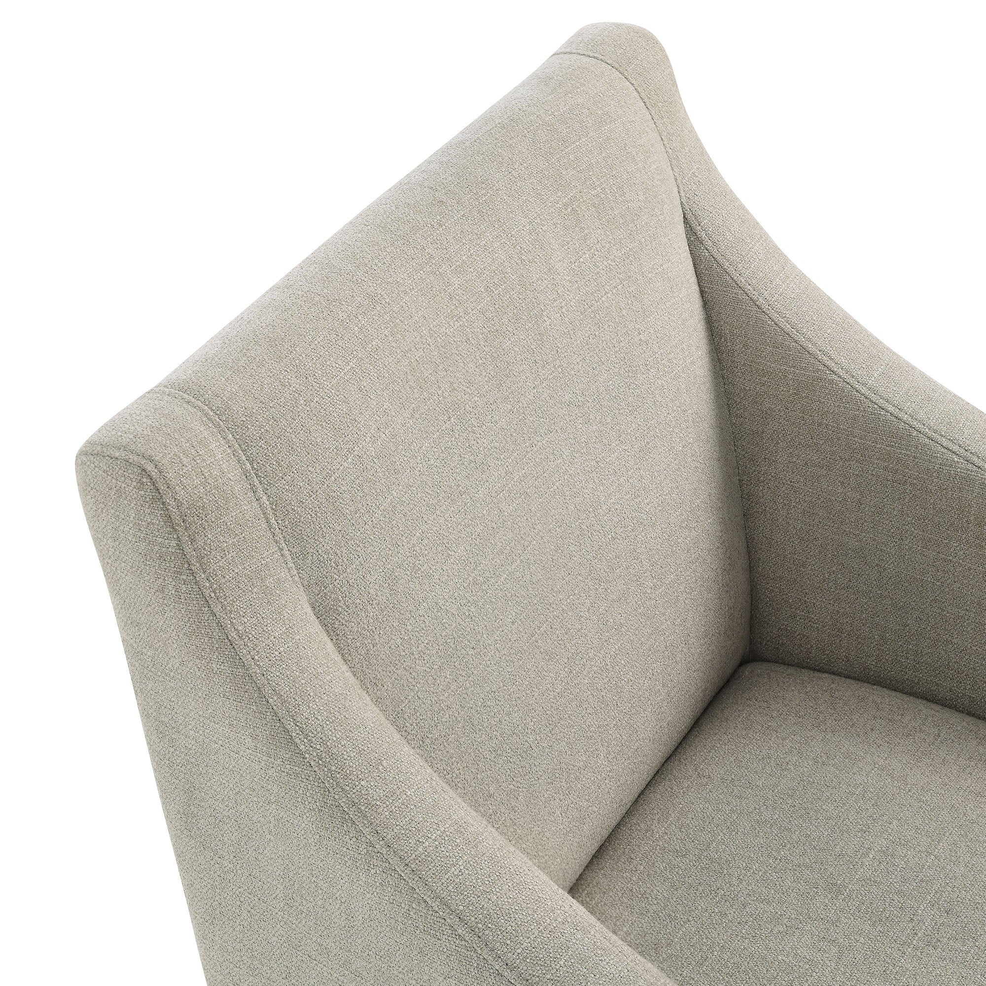 Alton Fabric Upholstered Dining Armchair, Linen Natural