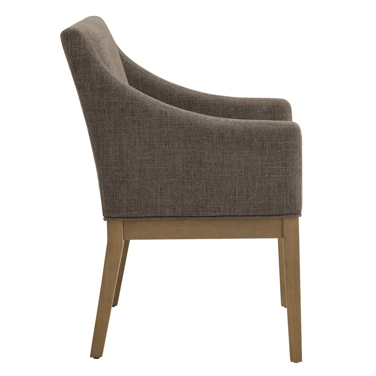 Alton Fabric Upholstered Dining Armchair, Mocha Natural