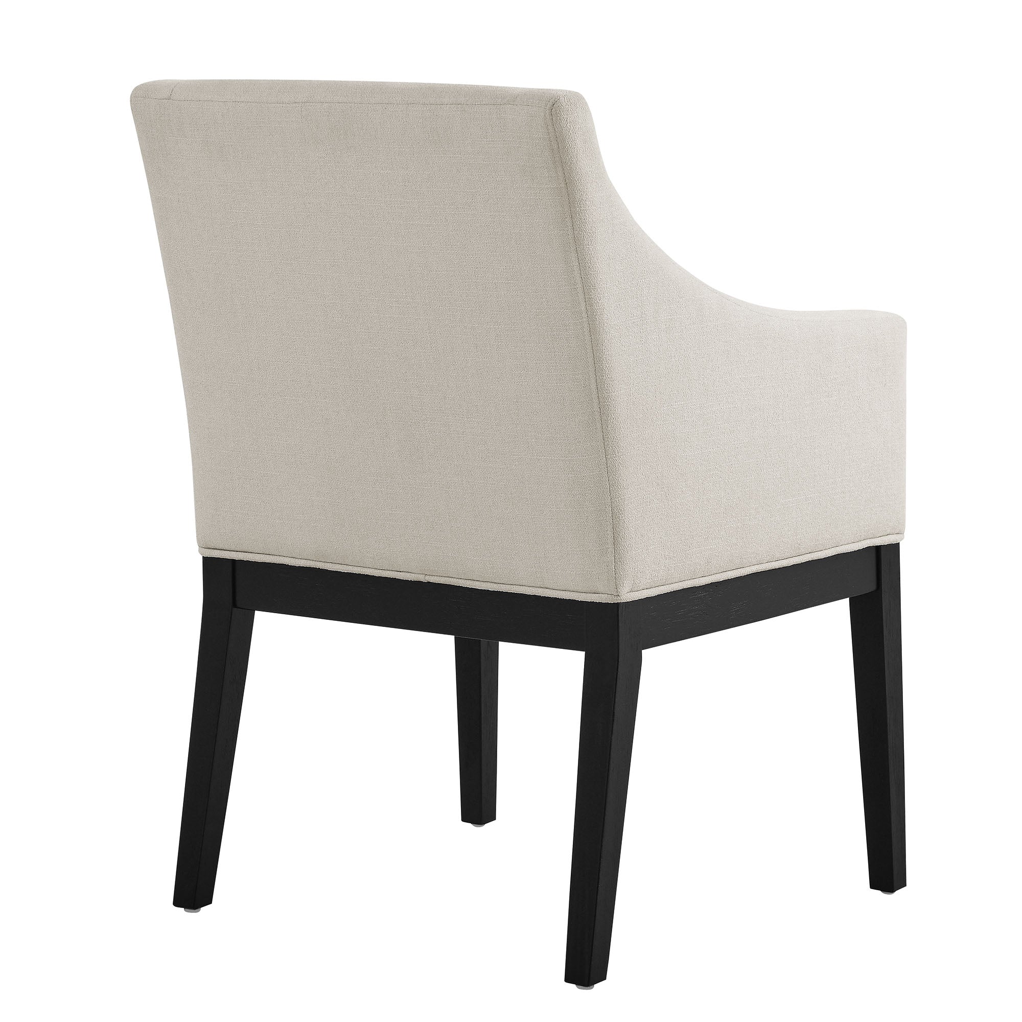 Alton Fabric Upholstered Dining Armchair, Salt Black
