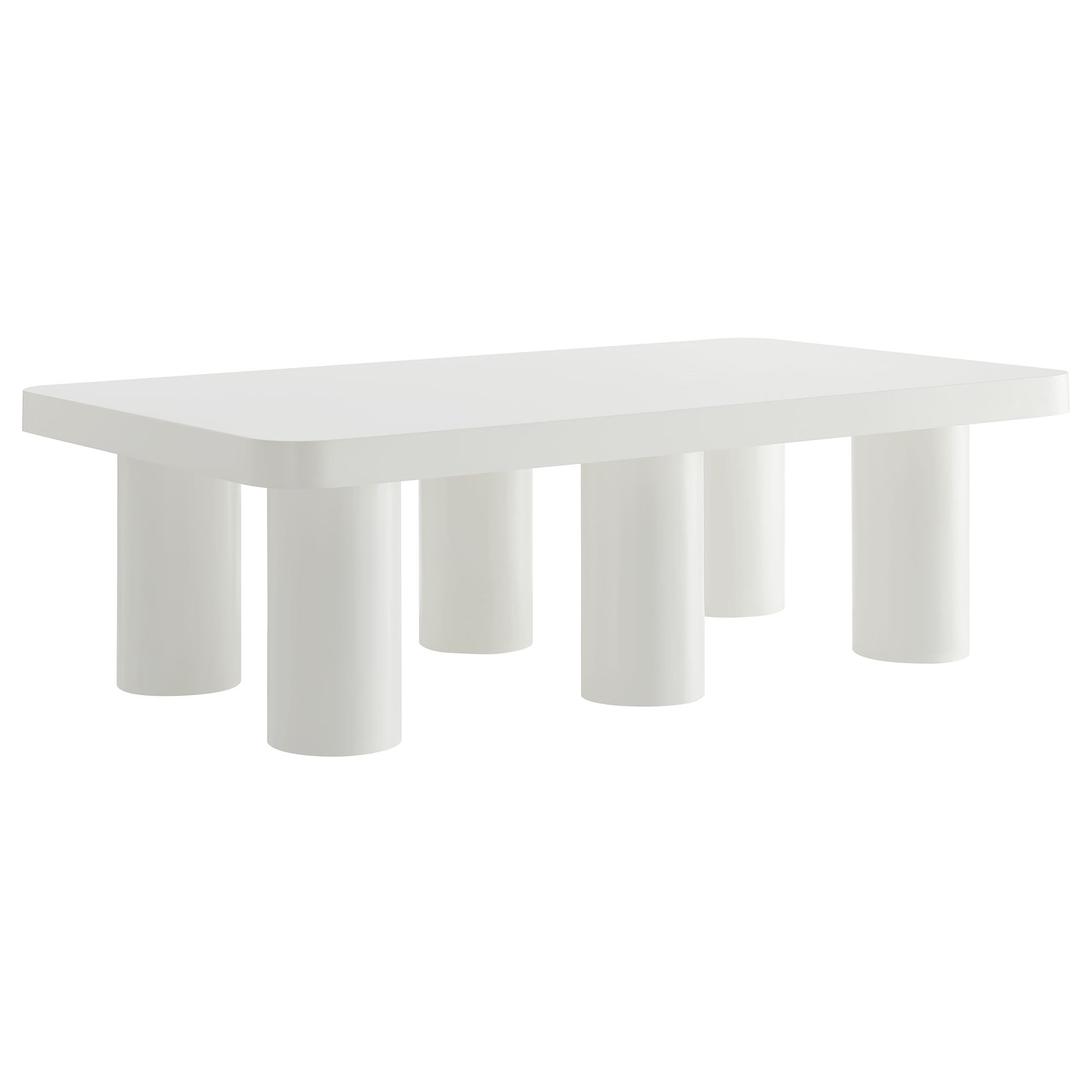 Cleo 54" Rectangular Coffee Table, White