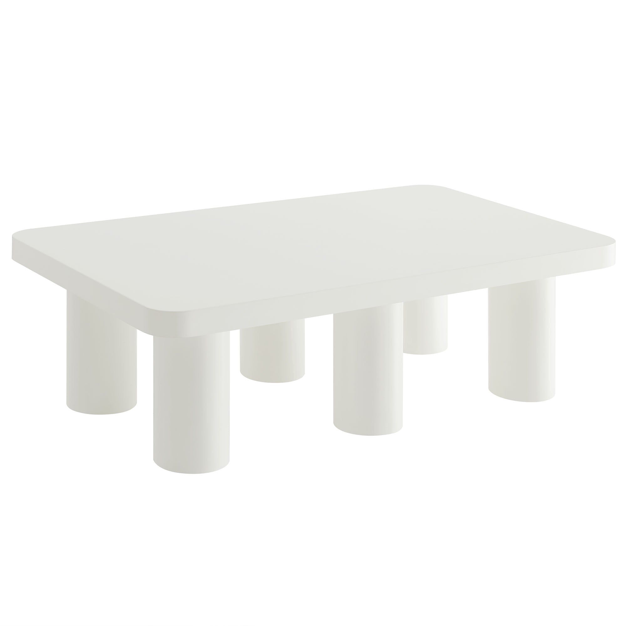 Cleo 54" Rectangular Coffee Table, White