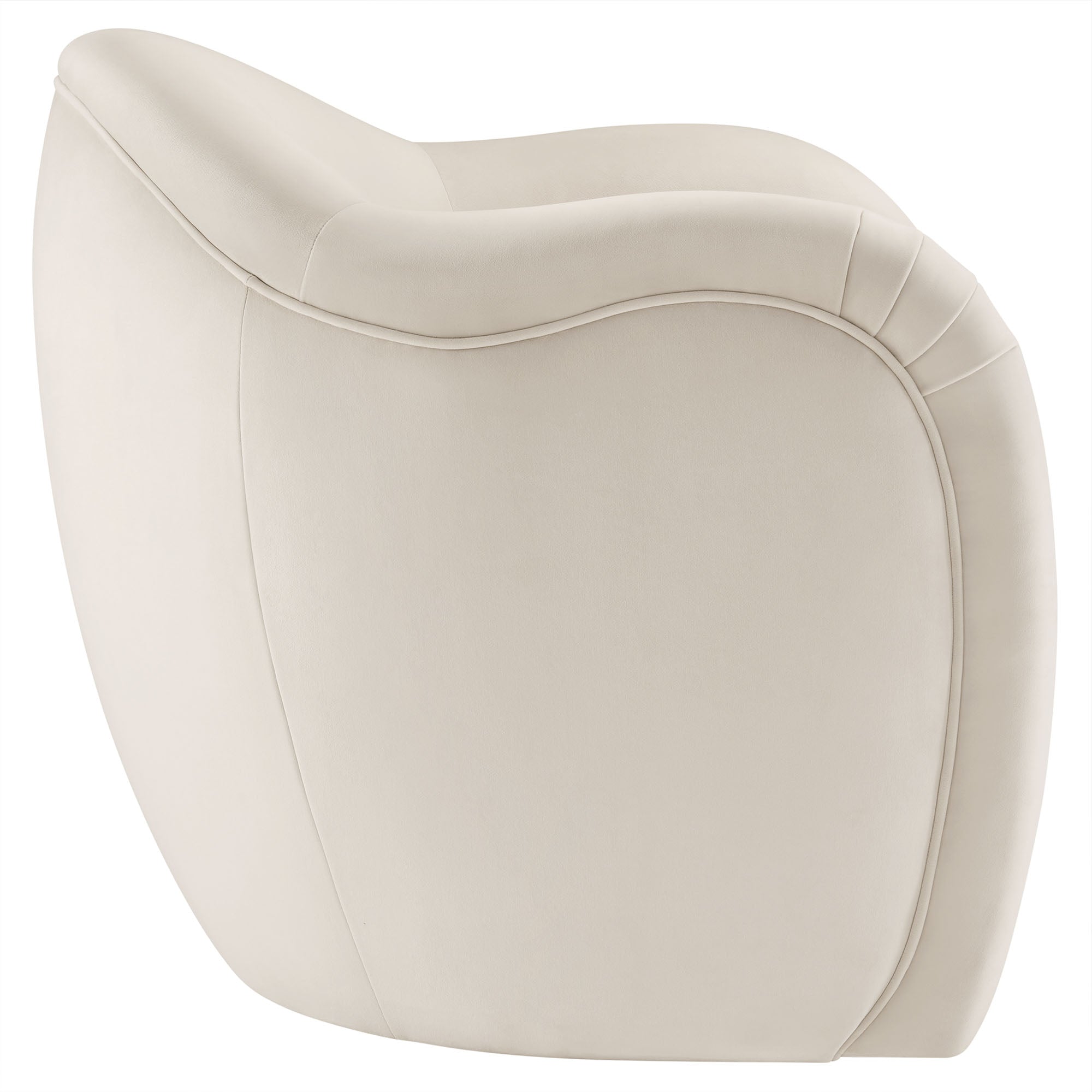 Compose Performance Velvet Accent Chair, Alabaster