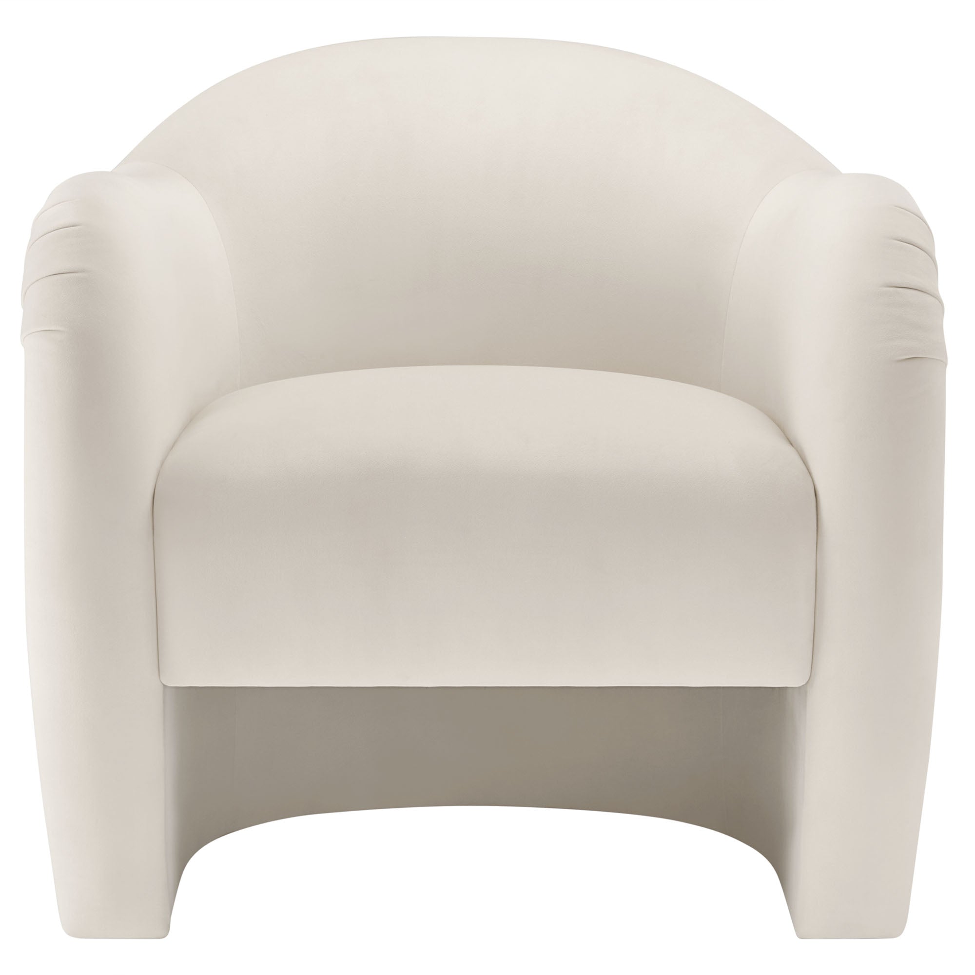 Compose Performance Velvet Accent Chair, Alabaster