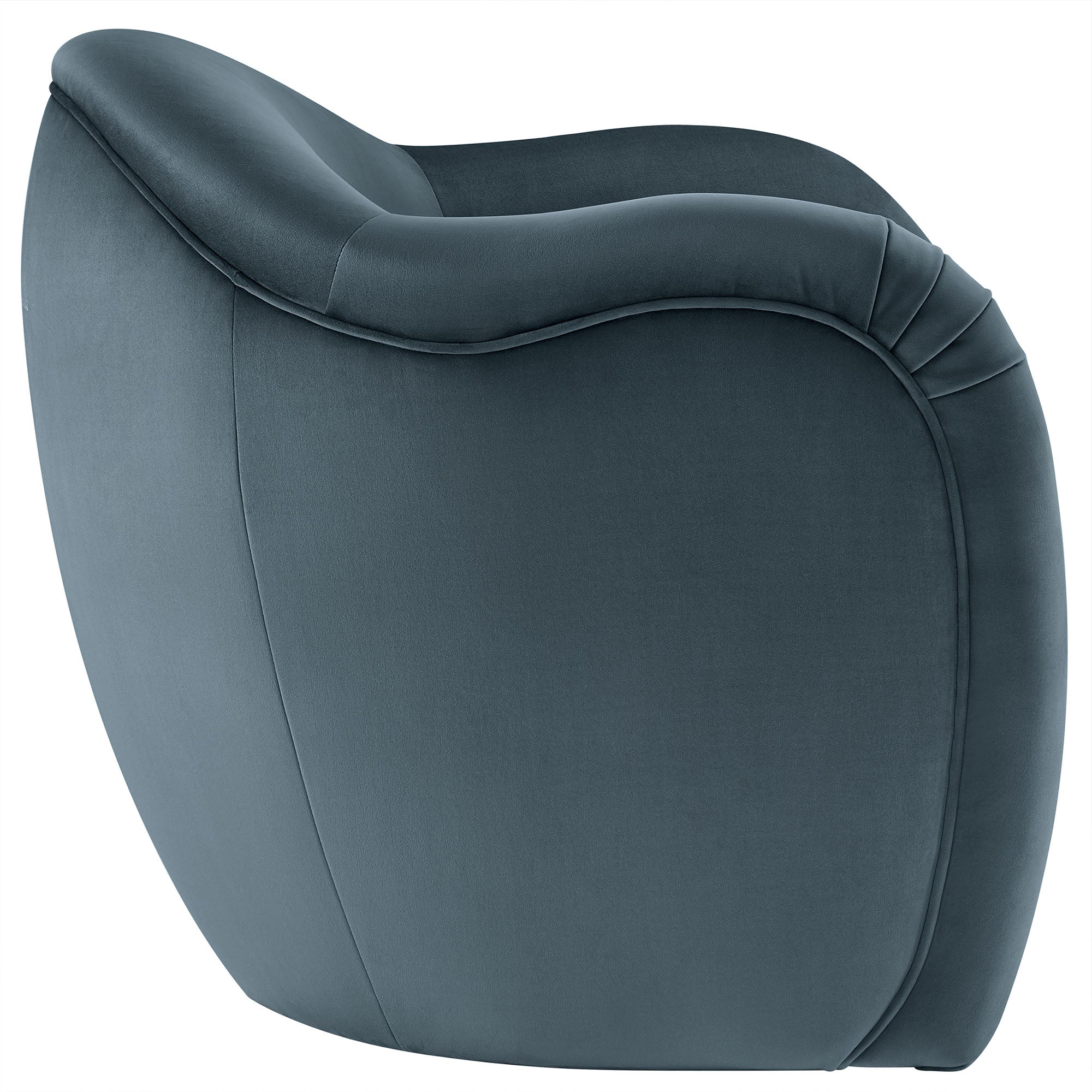 Compose Performance Velvet Accent Chair, Cadet Blue