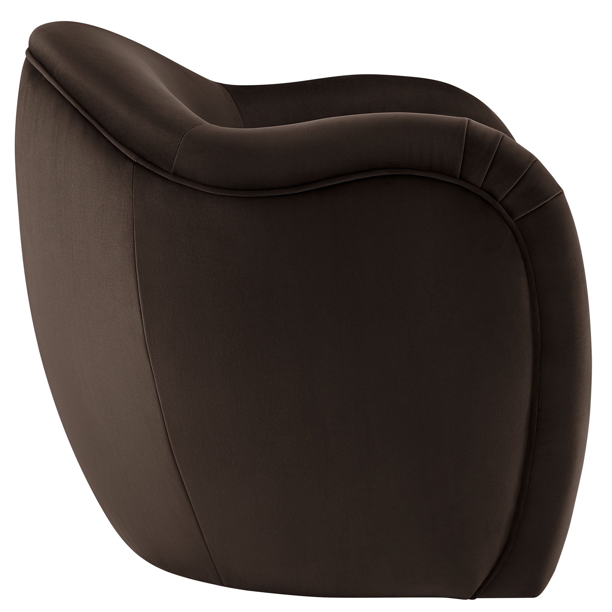 Compose Performance Velvet Accent Chair, Chocolate Brown