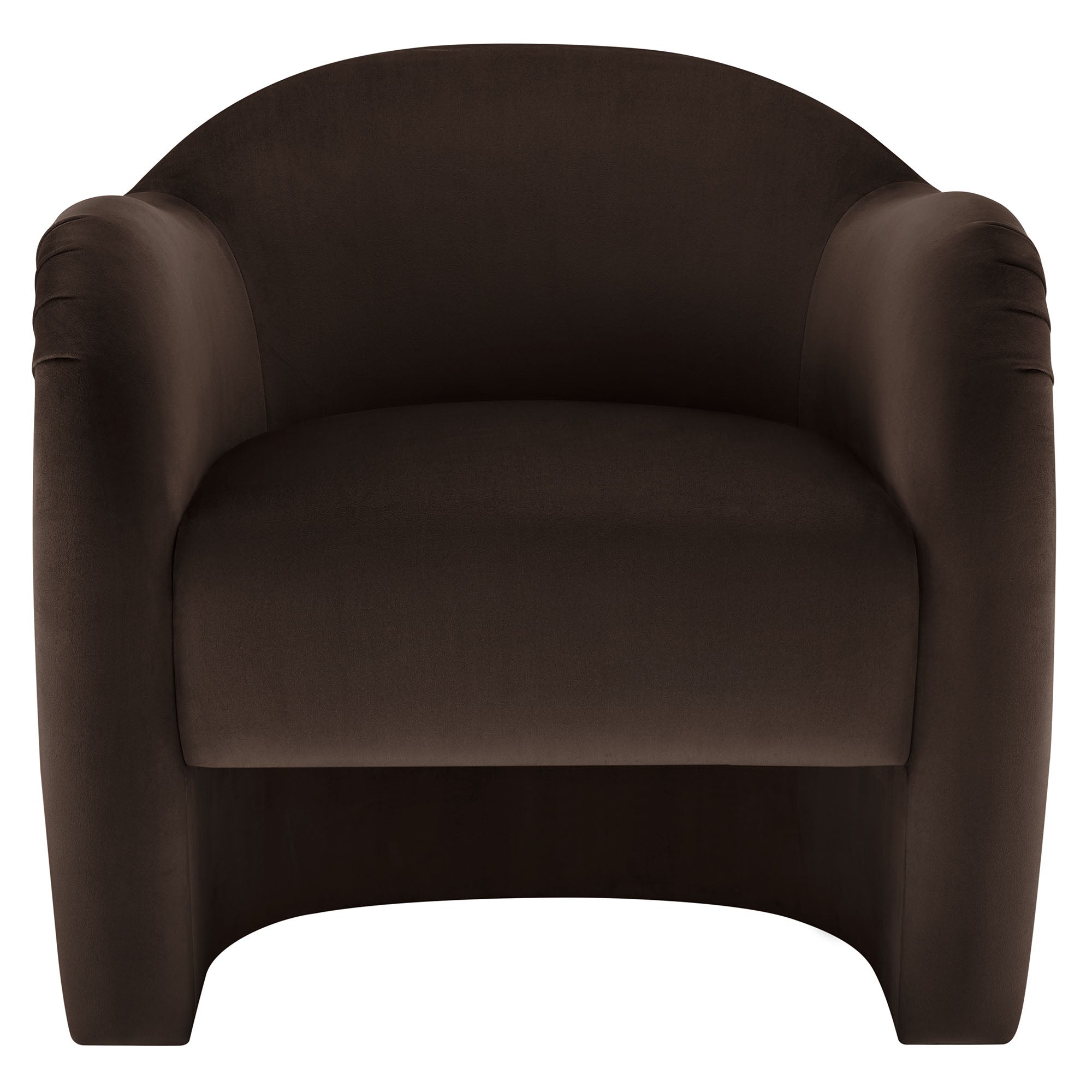 Compose Performance Velvet Accent Chair, Chocolate Brown