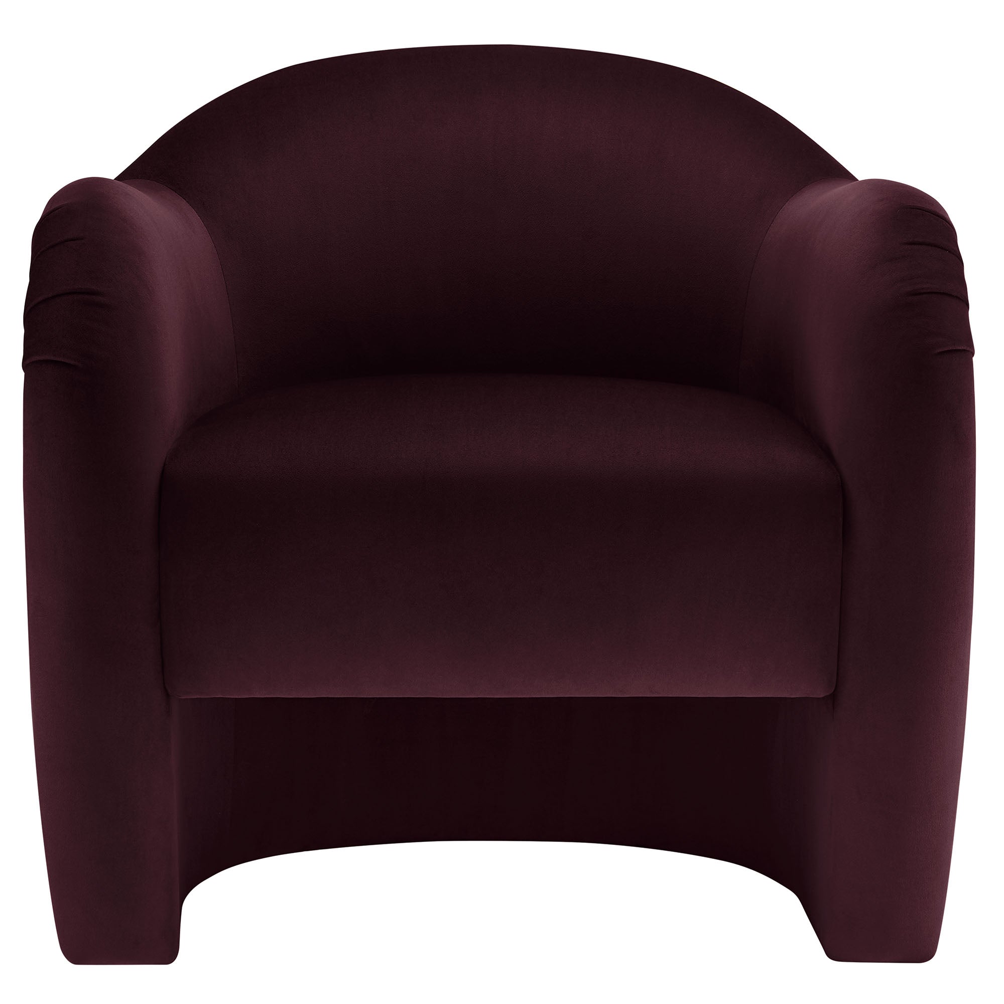 Compose Performance Velvet Accent Chair, Mulberry