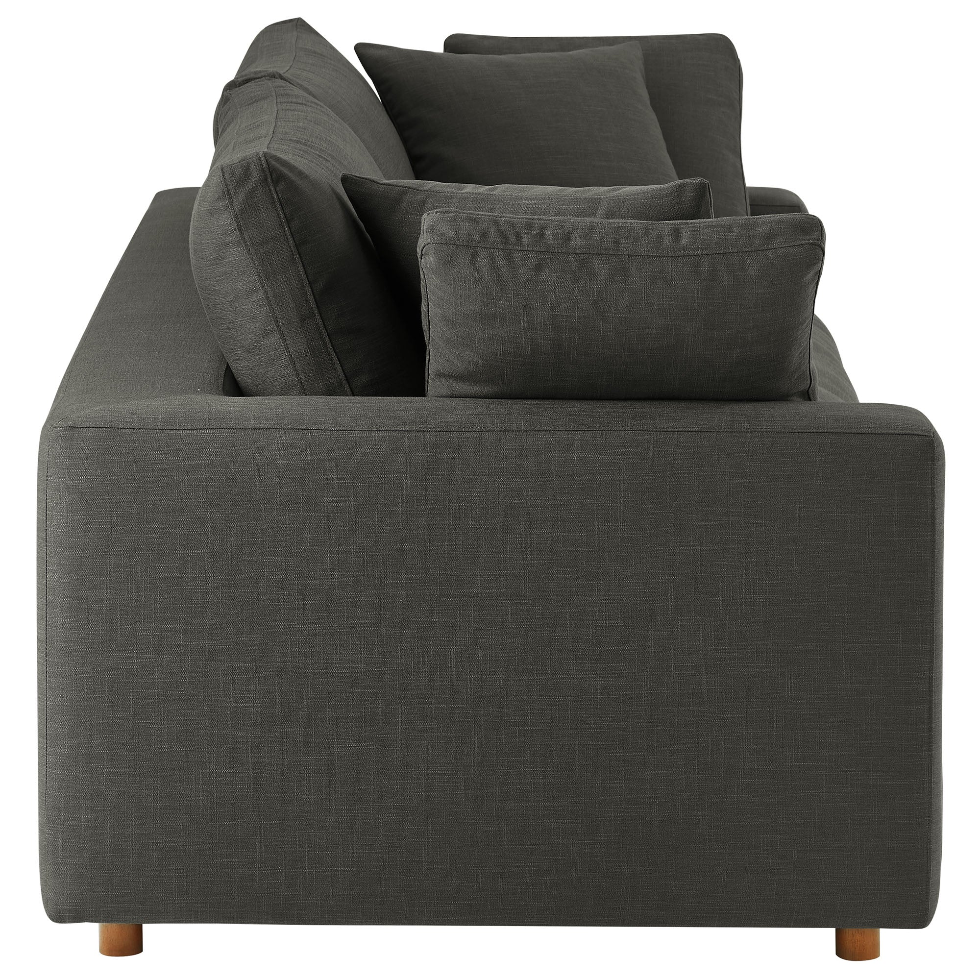 Commix Down Filled Overstuffed Sleeper Sofa, Gray