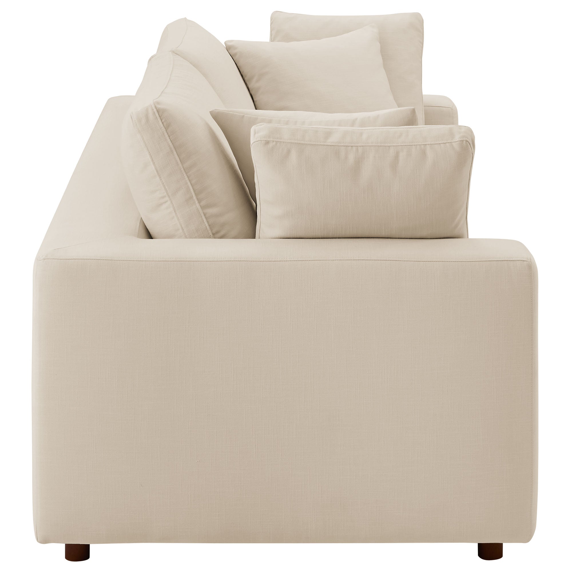 Commix Down Filled Overstuffed Sleeper Sofa, Light Beige