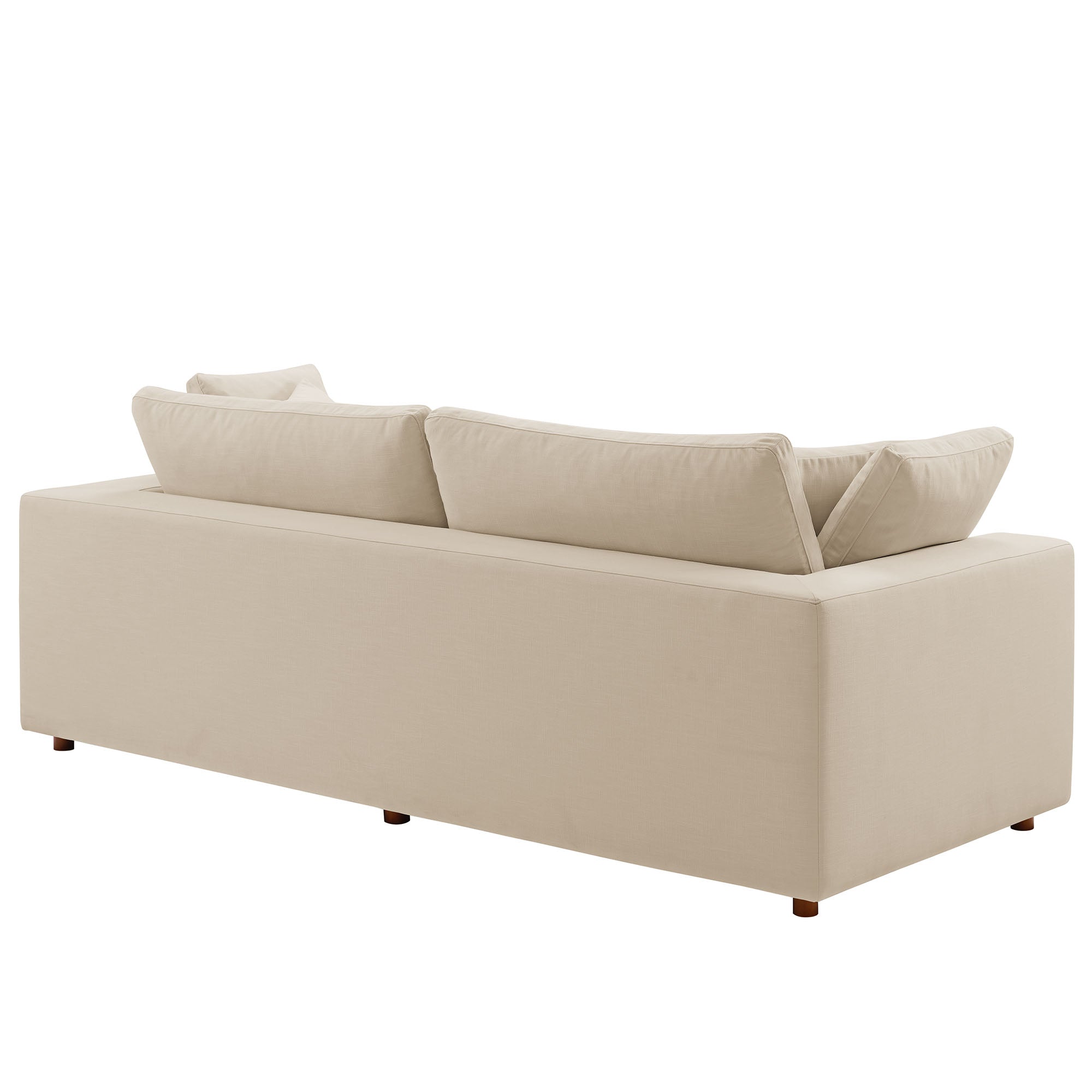 Commix Down Filled Overstuffed Sleeper Sofa, Light Beige