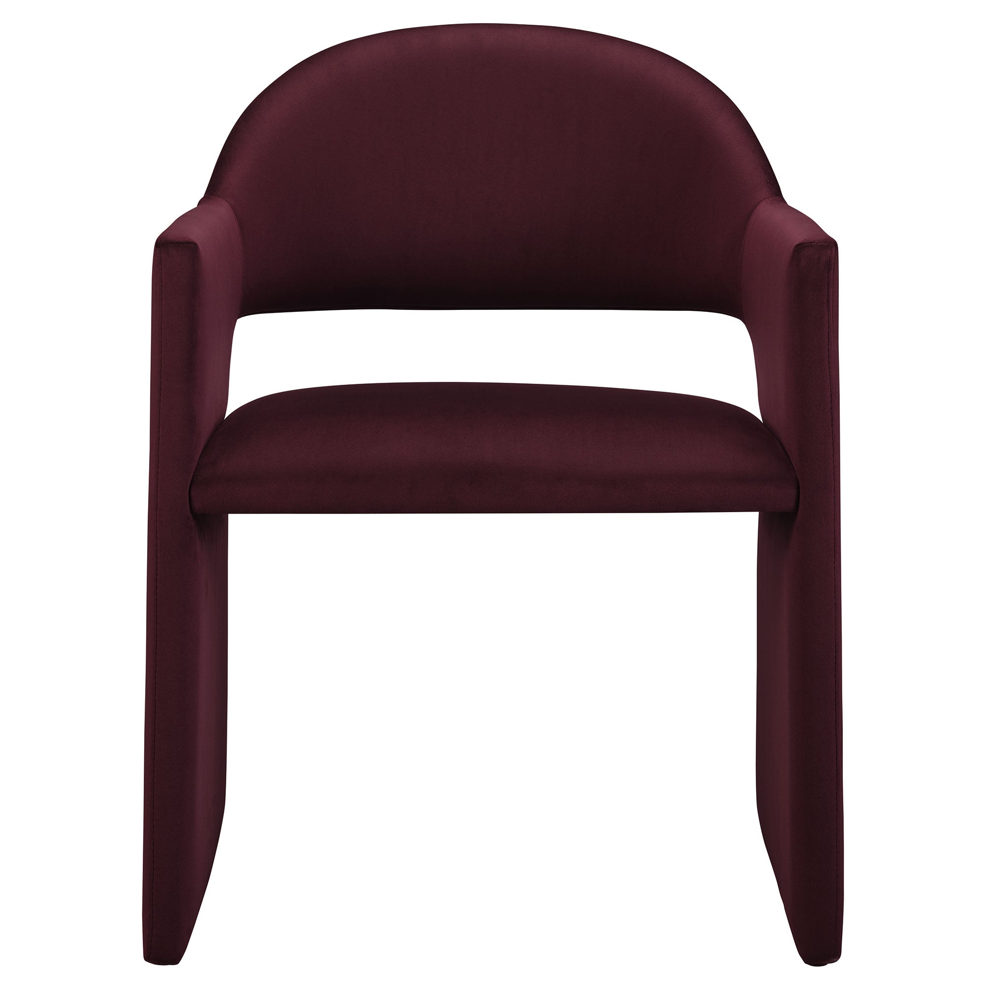 Talia Performance Velvet Dining Armchair, Mulberry