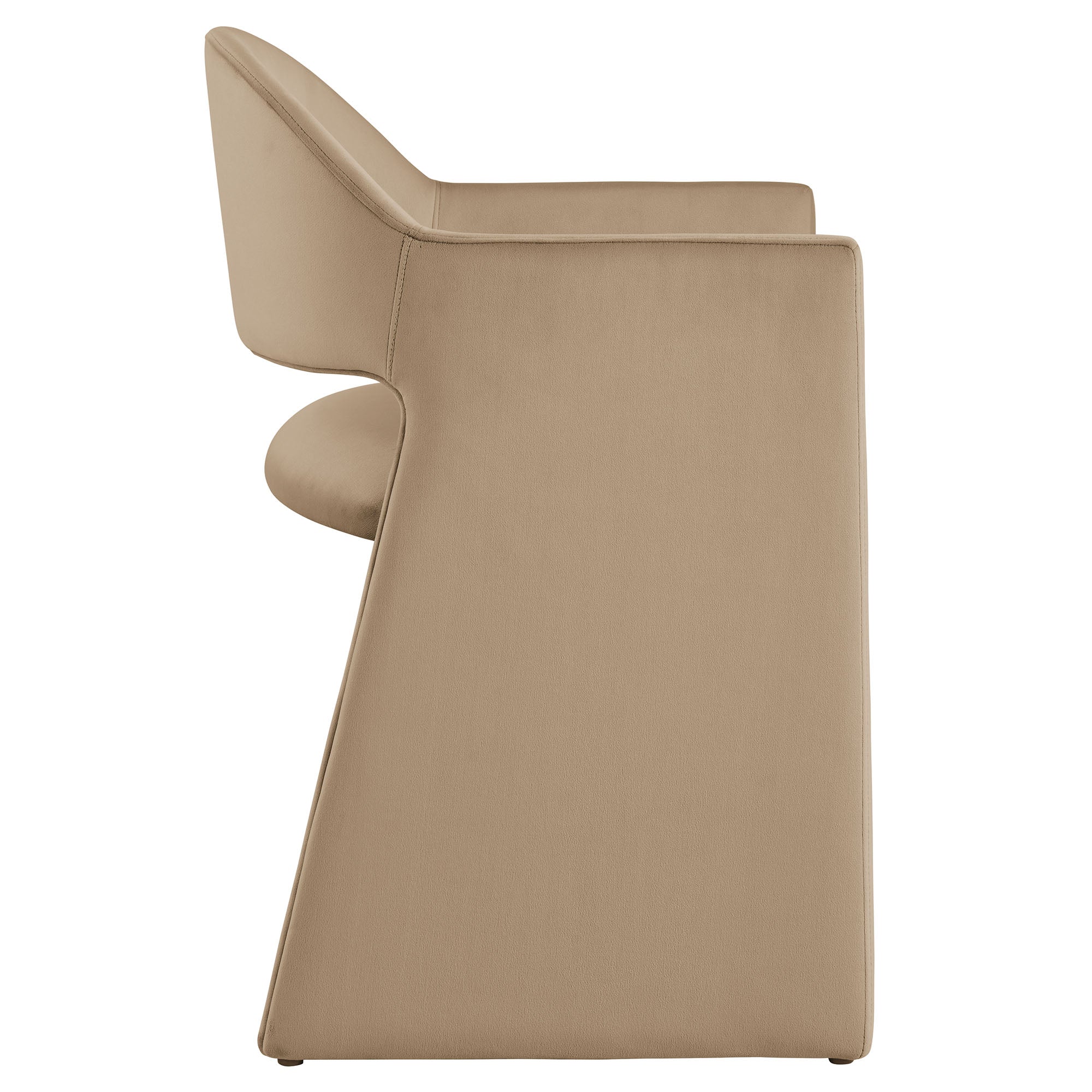 Talia Performance Velvet Dining Armchair, Taupe