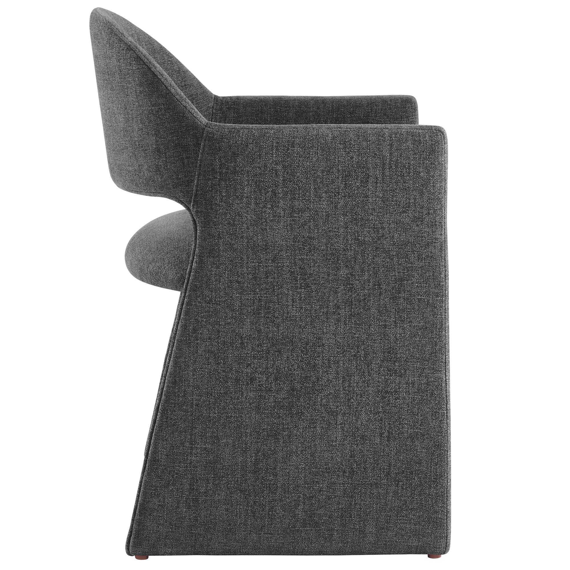 Talia Upholstered Fabric Dining Armchair, Charcoal