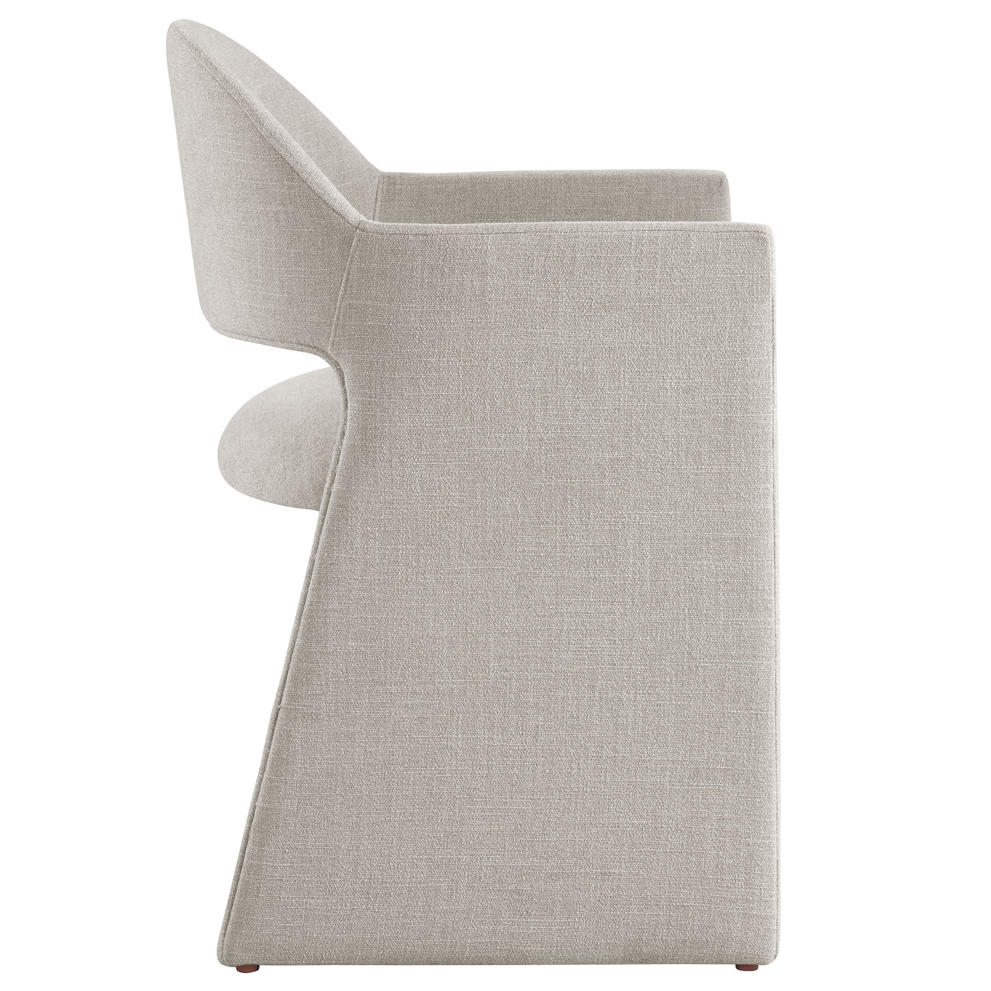 Talia Upholstered Fabric Dining Armchair, Linen