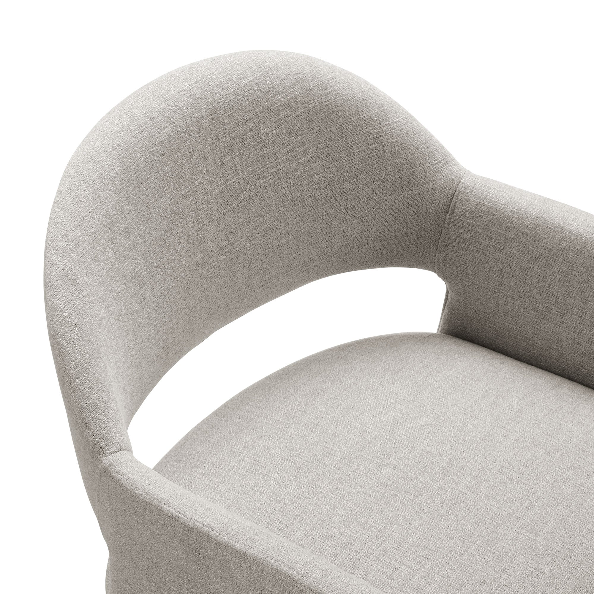 Talia Upholstered Fabric Dining Armchair, Linen
