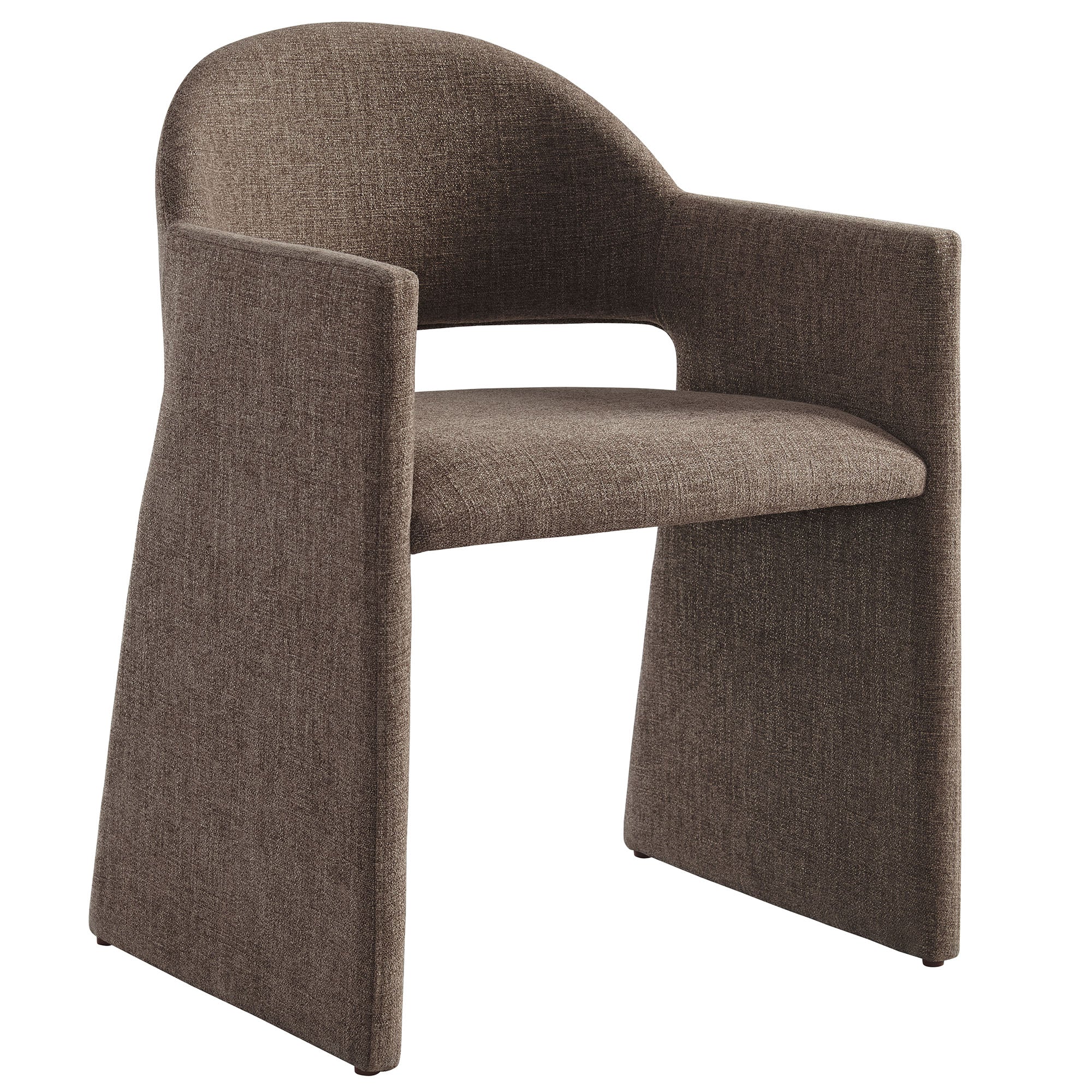 Talia Upholstered Fabric Dining Armchair, Mocha