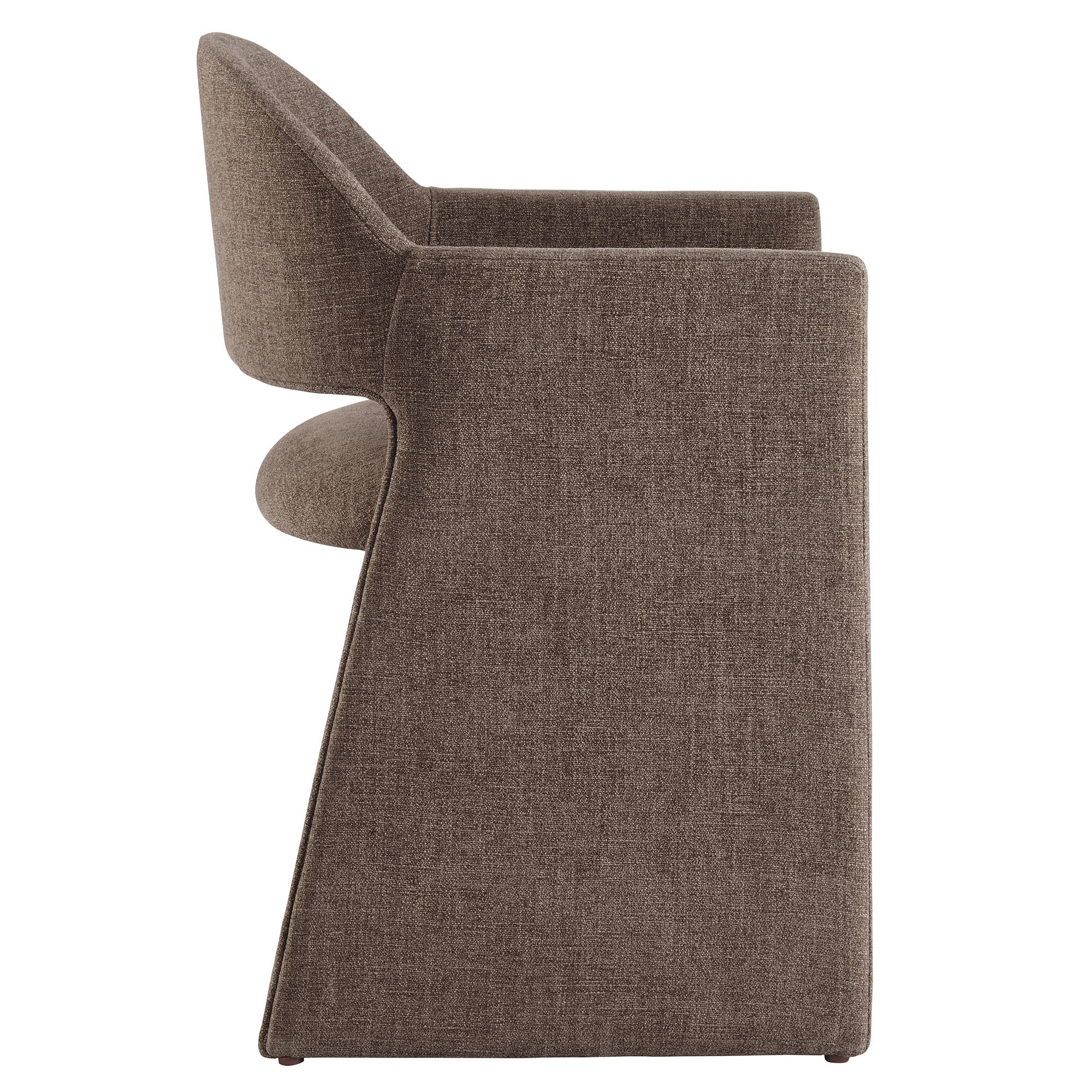 Talia Upholstered Fabric Dining Armchair, Mocha