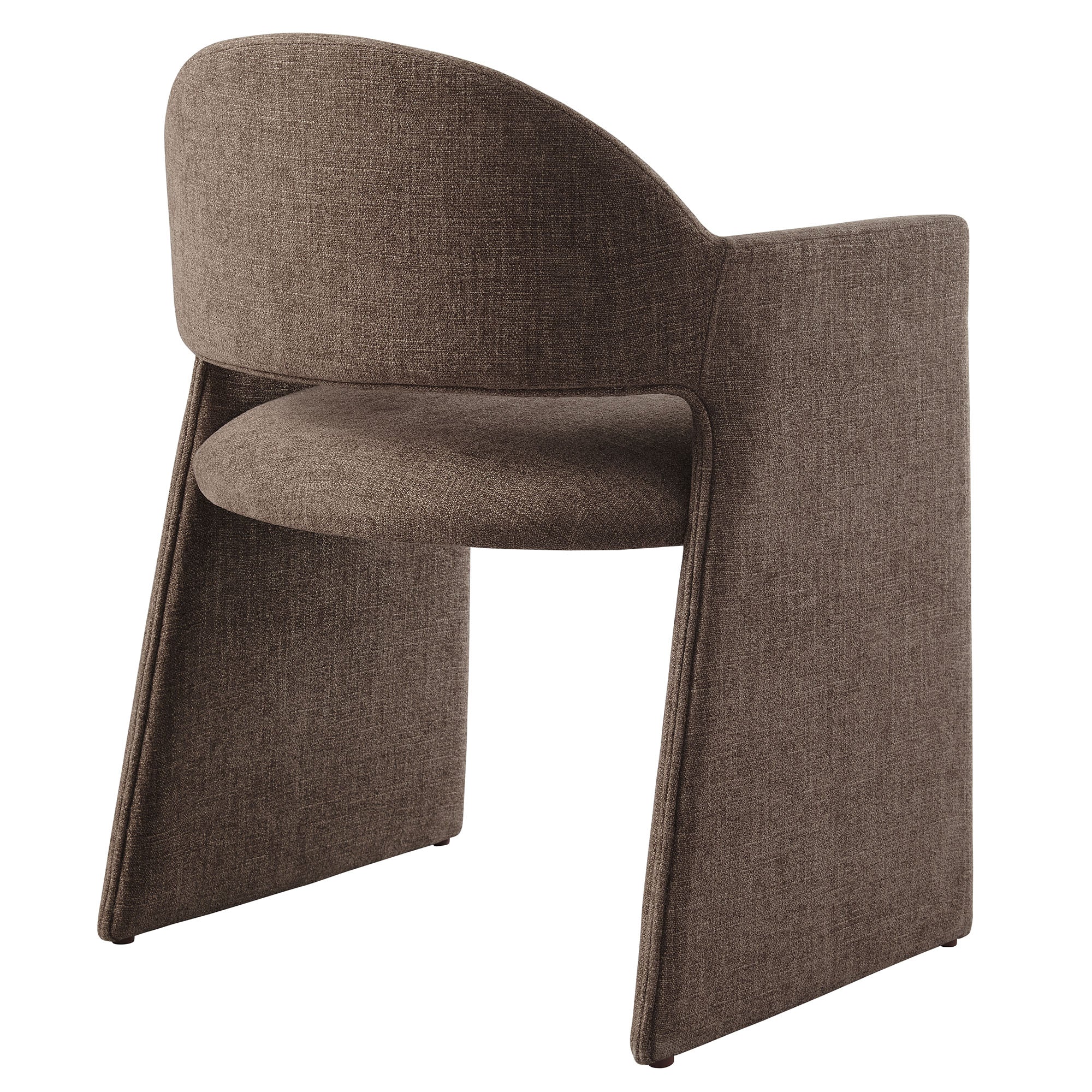 Talia Upholstered Fabric Dining Armchair, Mocha