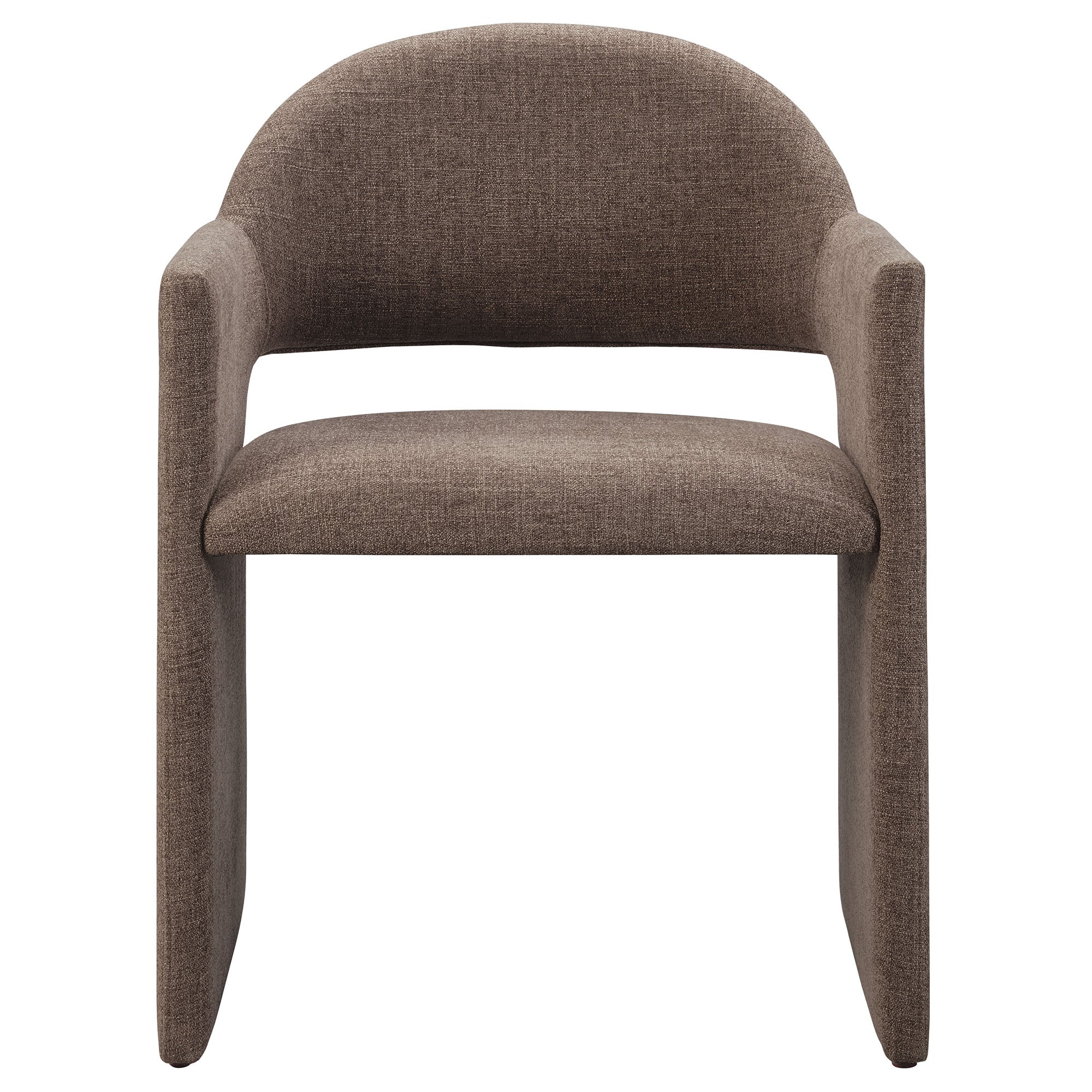 Talia Upholstered Fabric Dining Armchair, Mocha