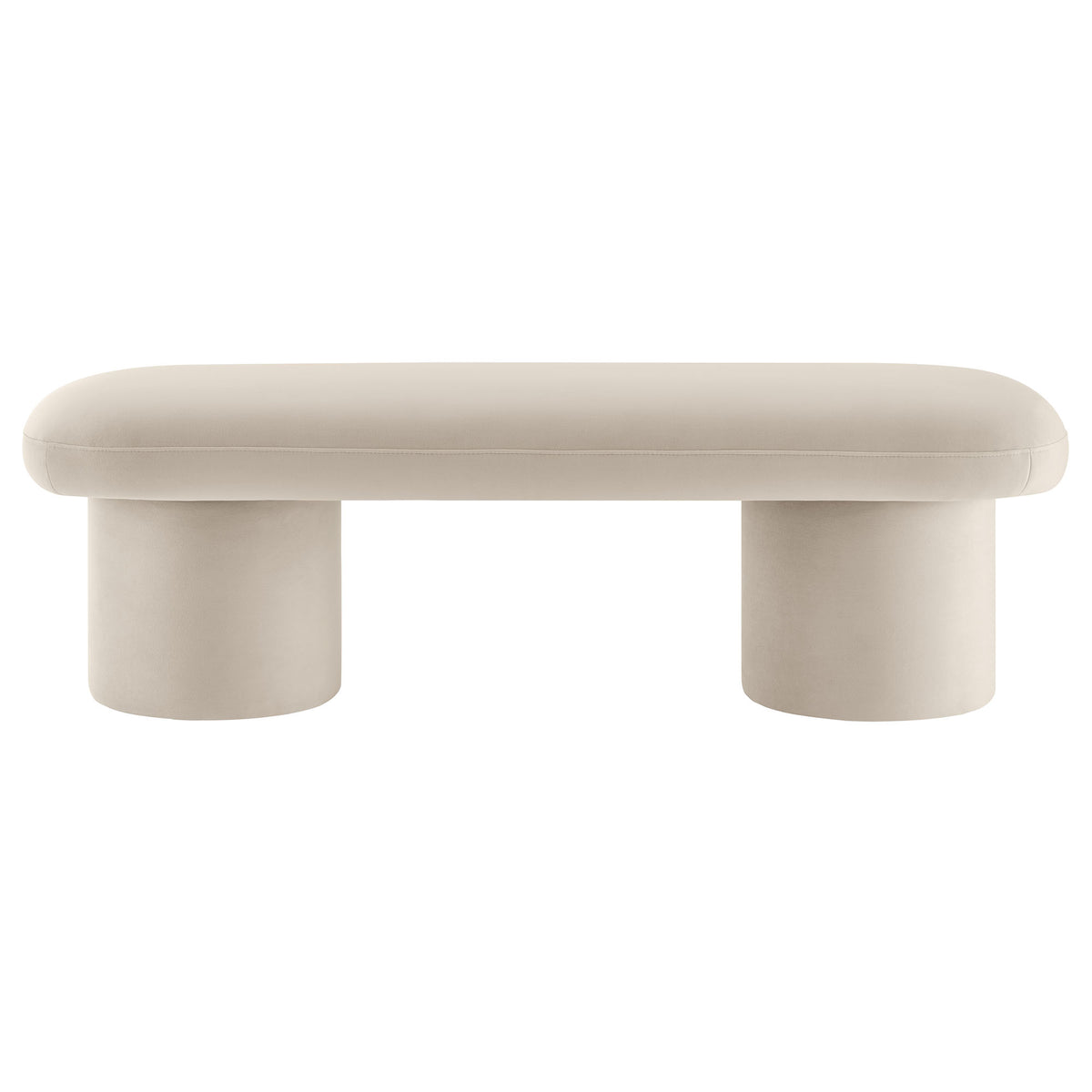 Orla Performance Velvet Bench, Almond