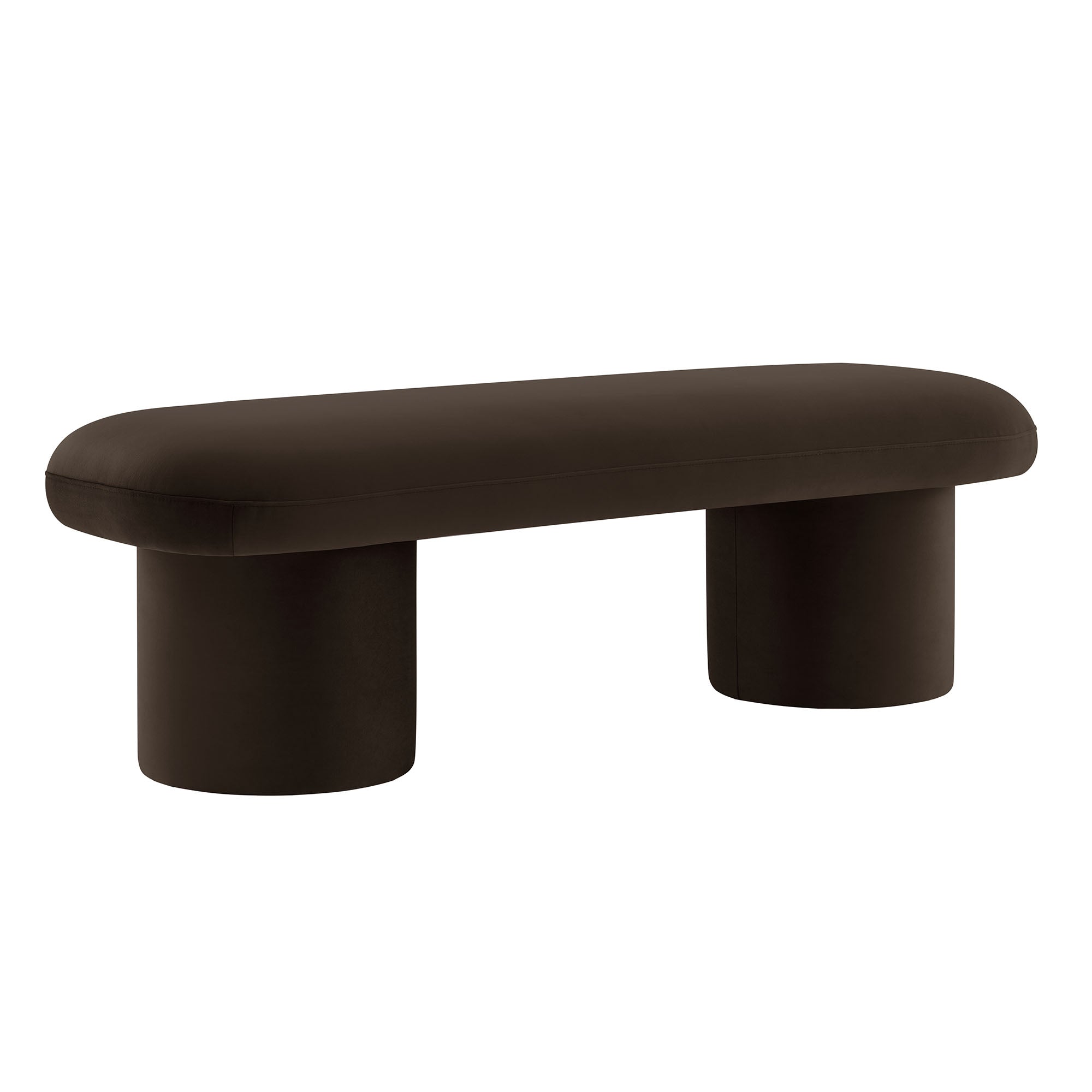 Orla Performance Velvet Bench, Chocolate Brown