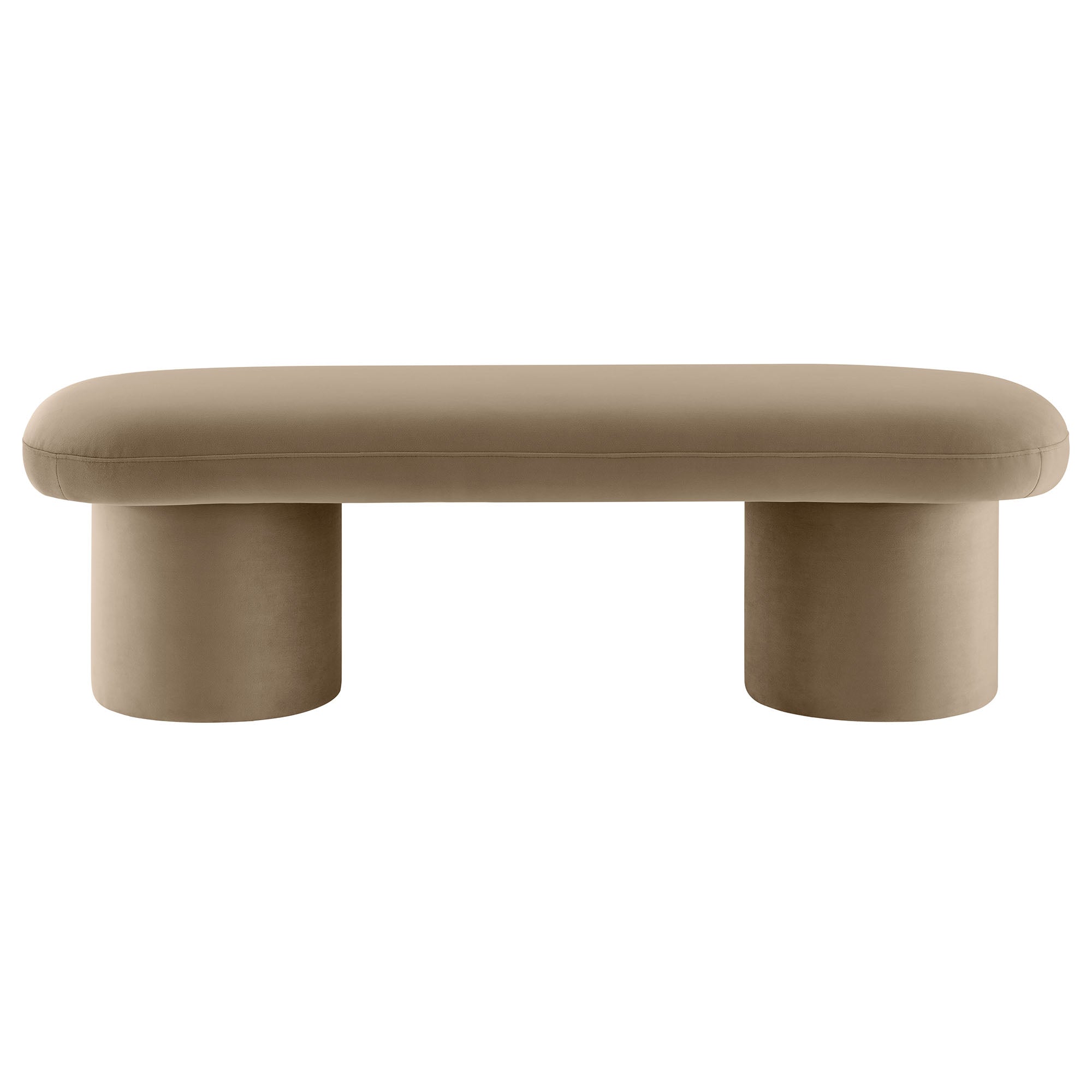Orla Performance Velvet Bench, Taupe