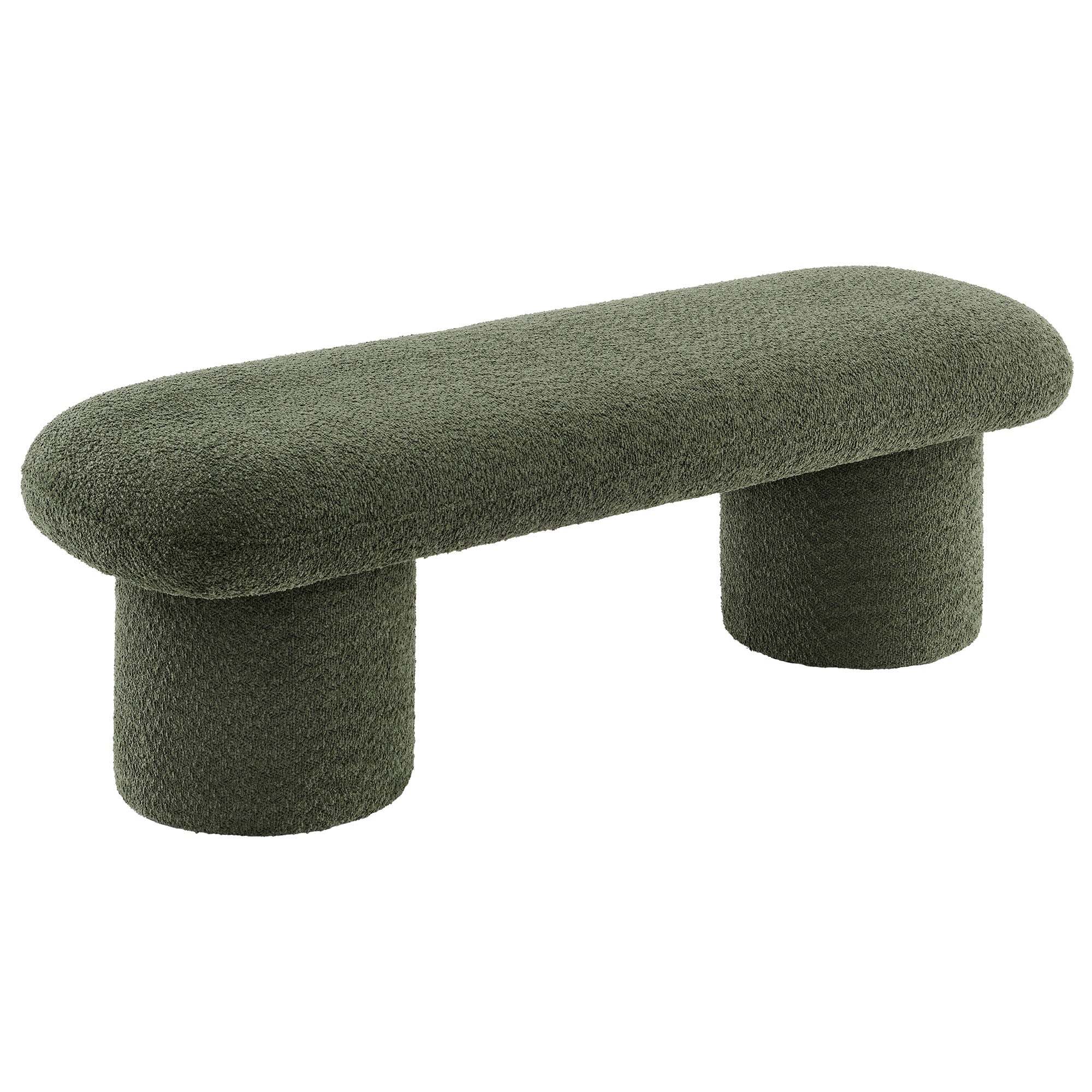 Orla Chenille Upholstered Bench, Sage