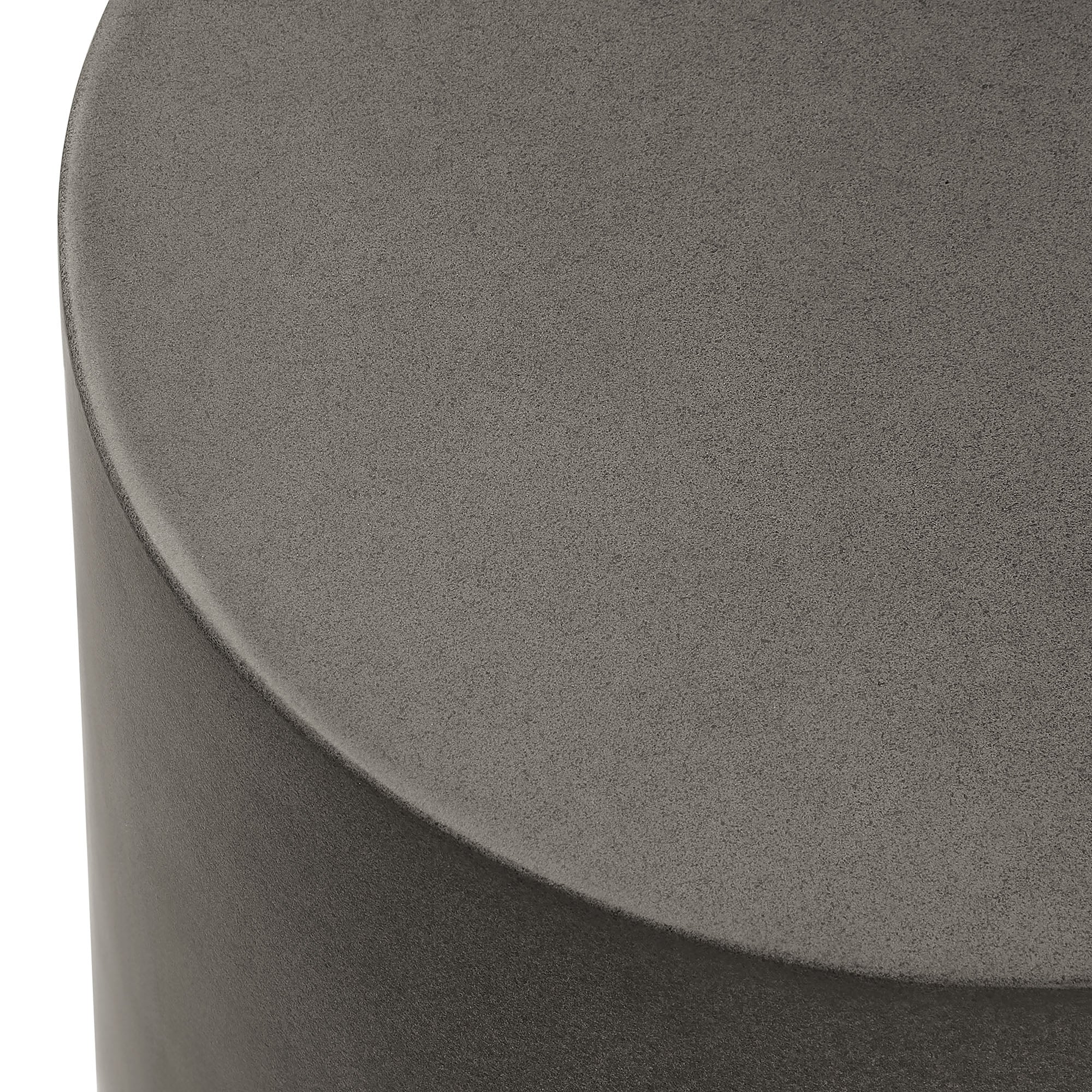 Brion Indoor - Outdoor Patio Concrete Stool, Gray