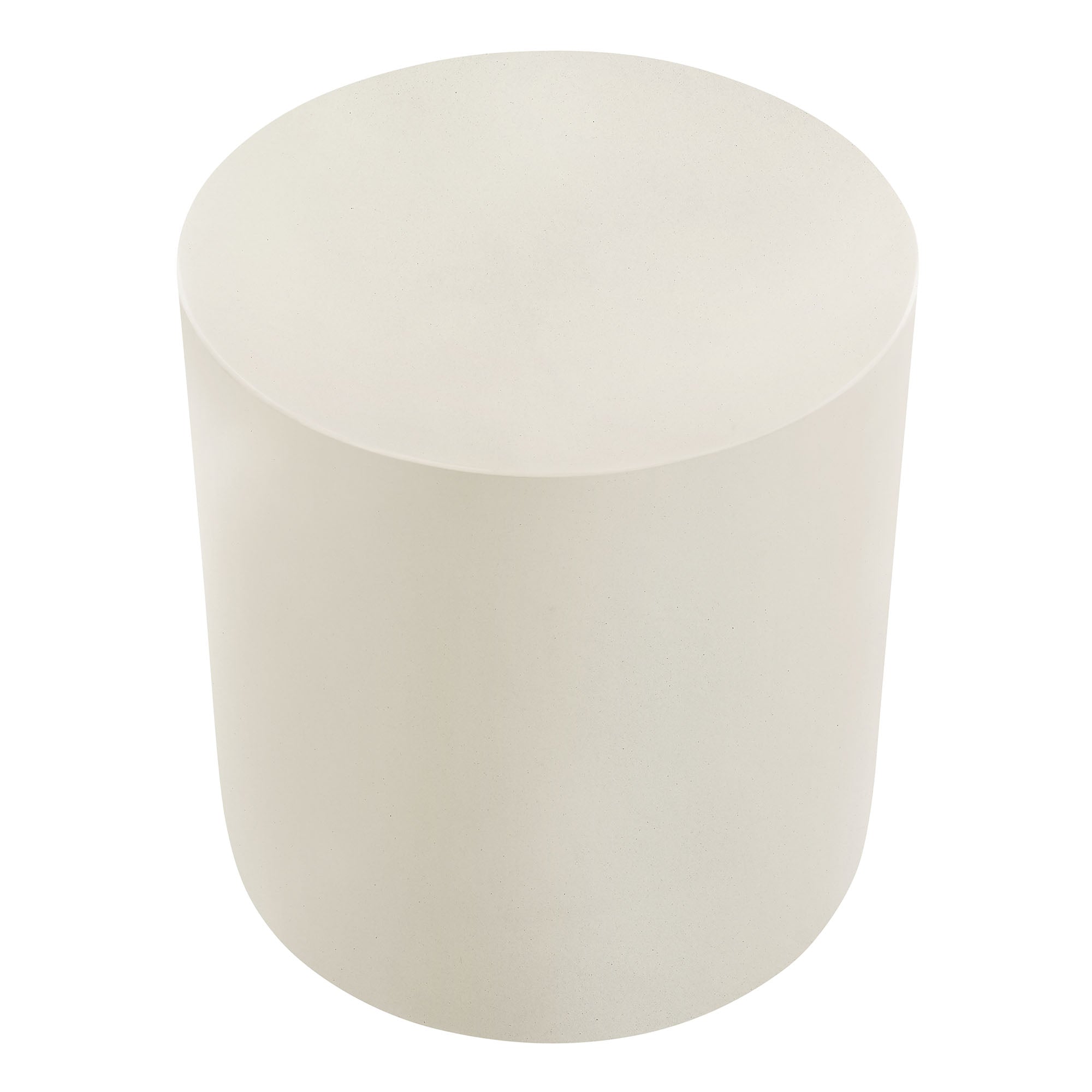 Brion Indoor - Outdoor Patio Concrete Stool, White