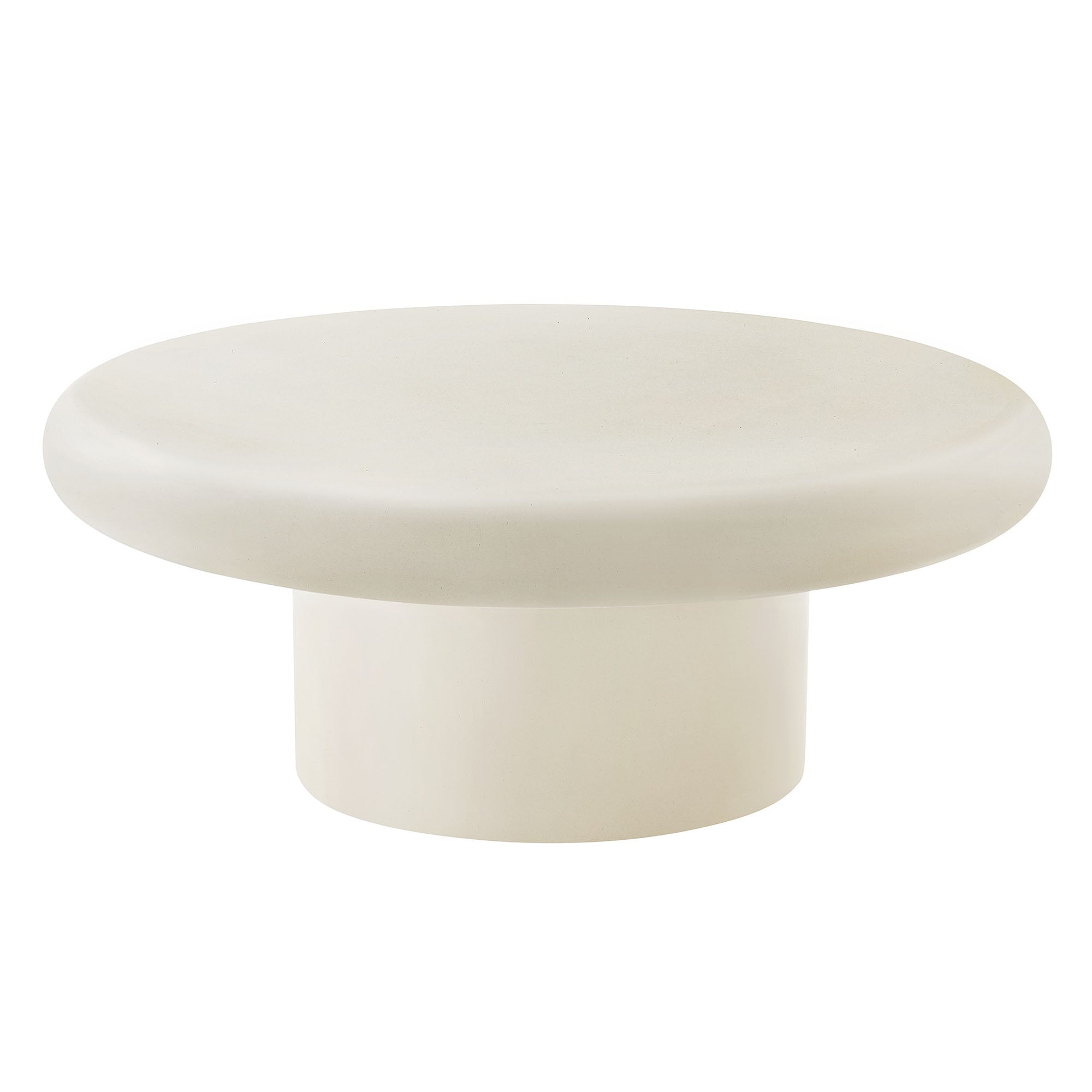 Argos Indoor - Outdoor Patio Concrete Round Coffee Table, White