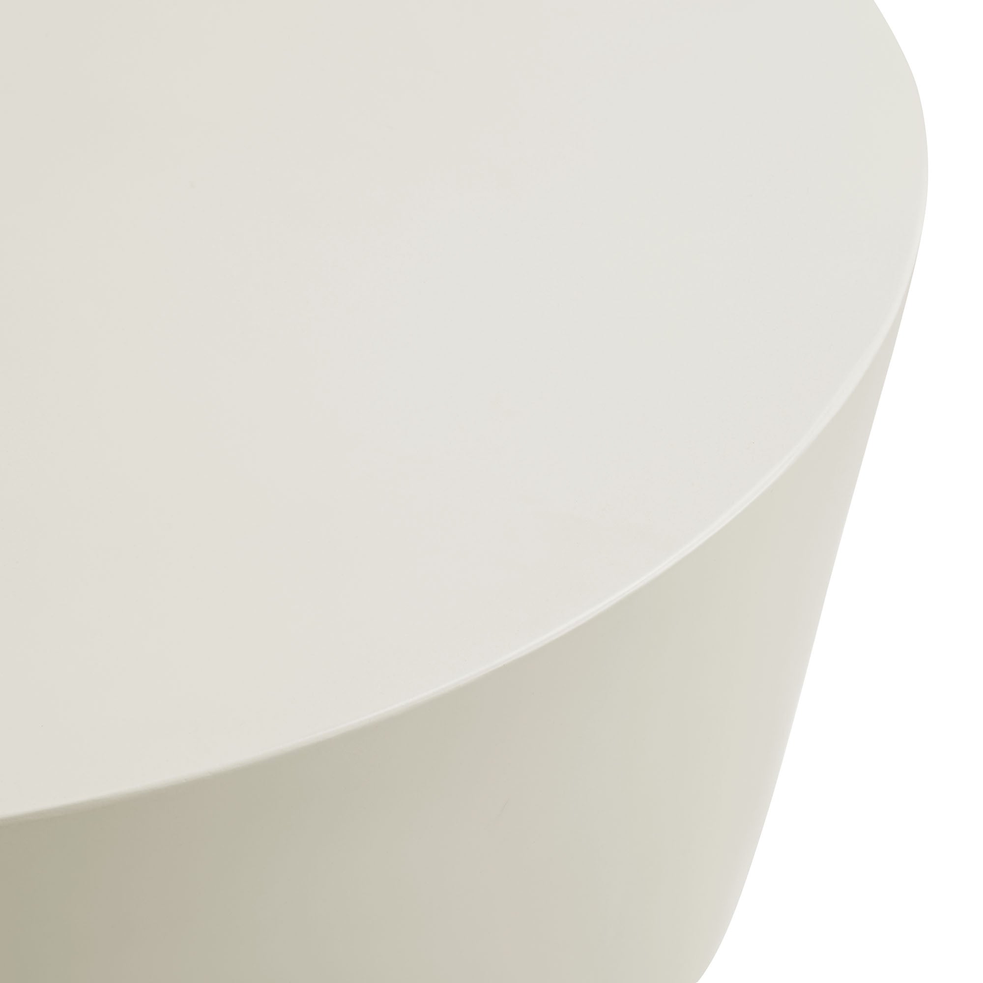 Brion Round Indoor - Outdoor Patio Concrete Coffee Table, White