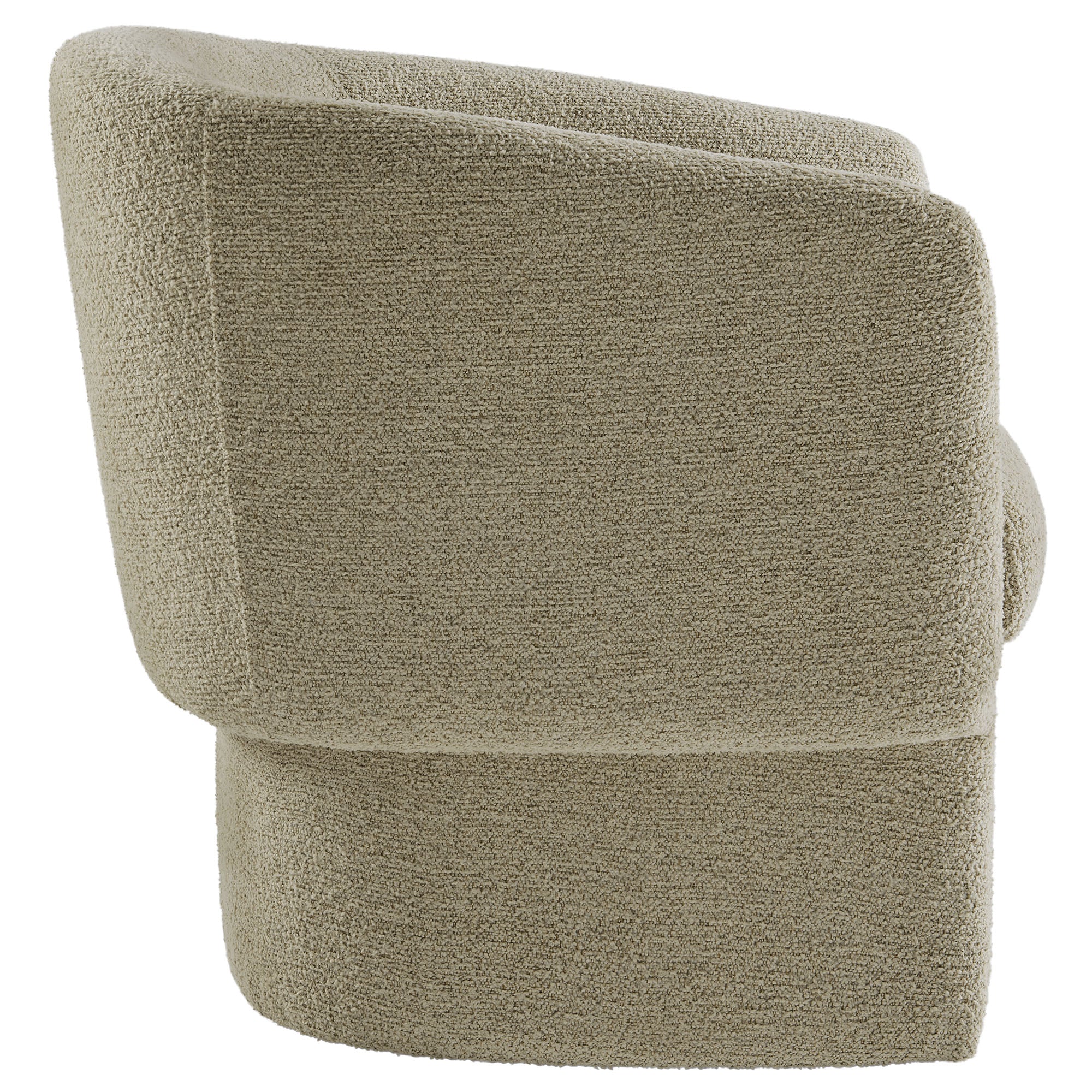 Muse Boucle Fabric Barrel Accent Chair, Cork