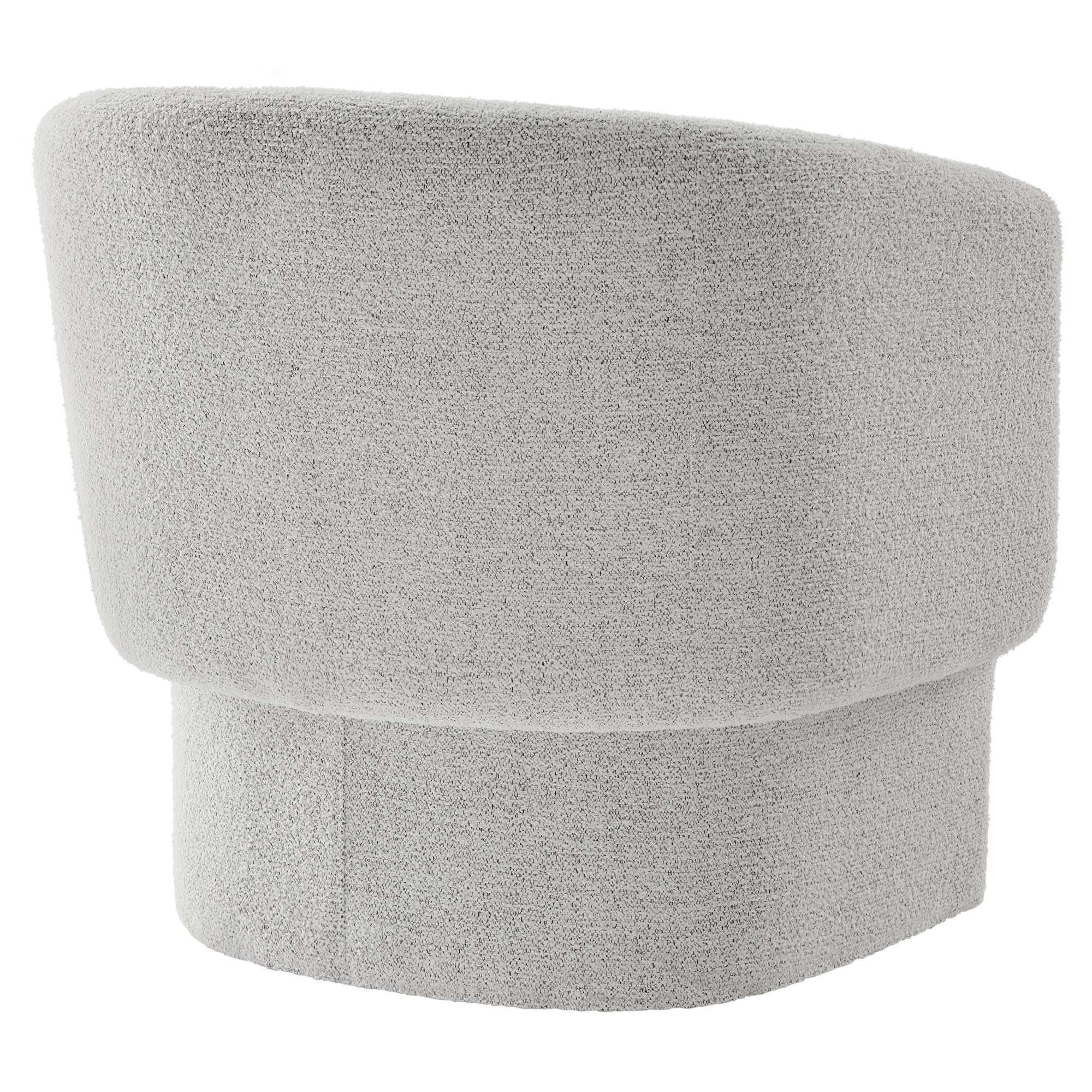 Muse Boucle Fabric Barrel Accent Chair, Newsprint