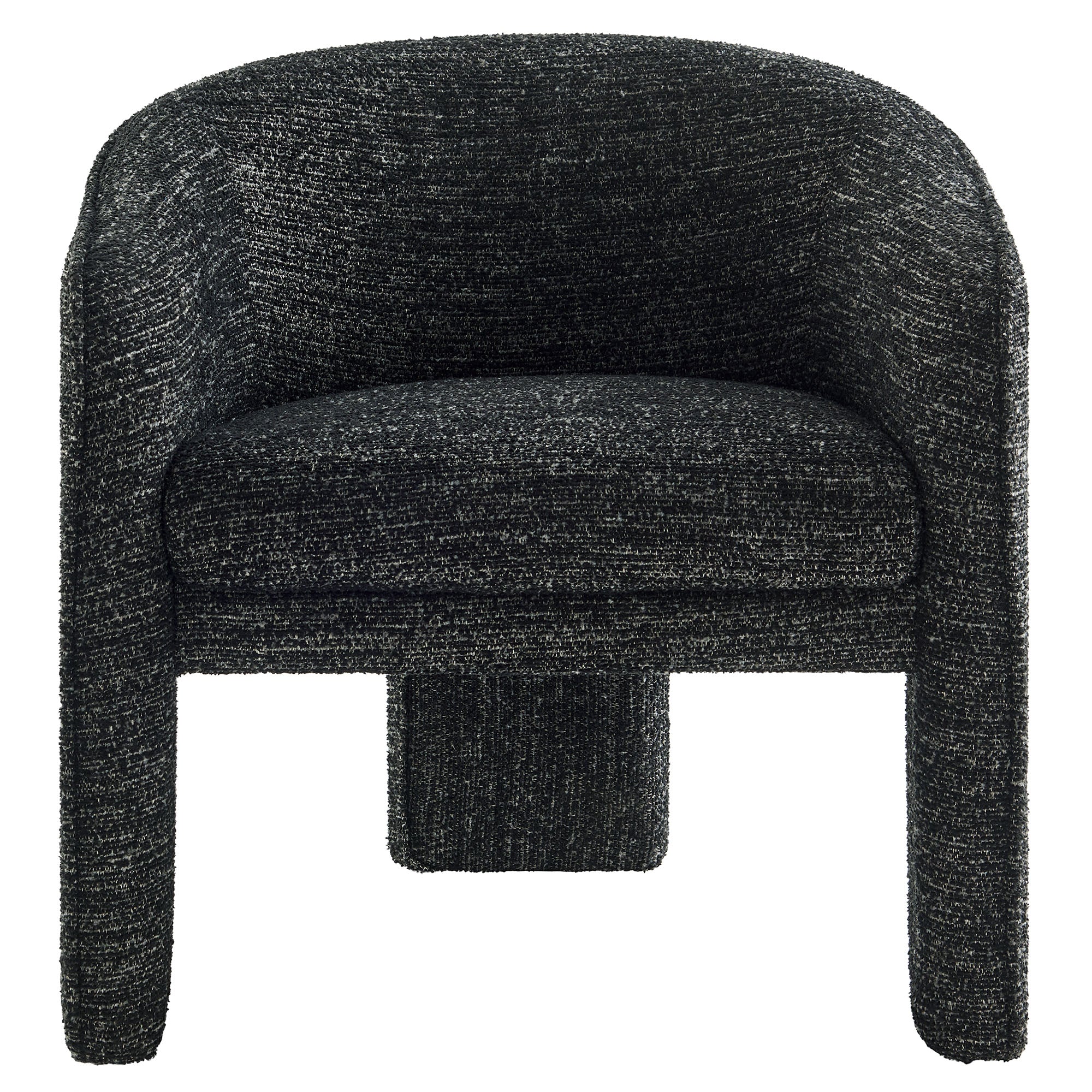 Greer Boucle Fabric Upholstered Accent Armchair, Charcoal