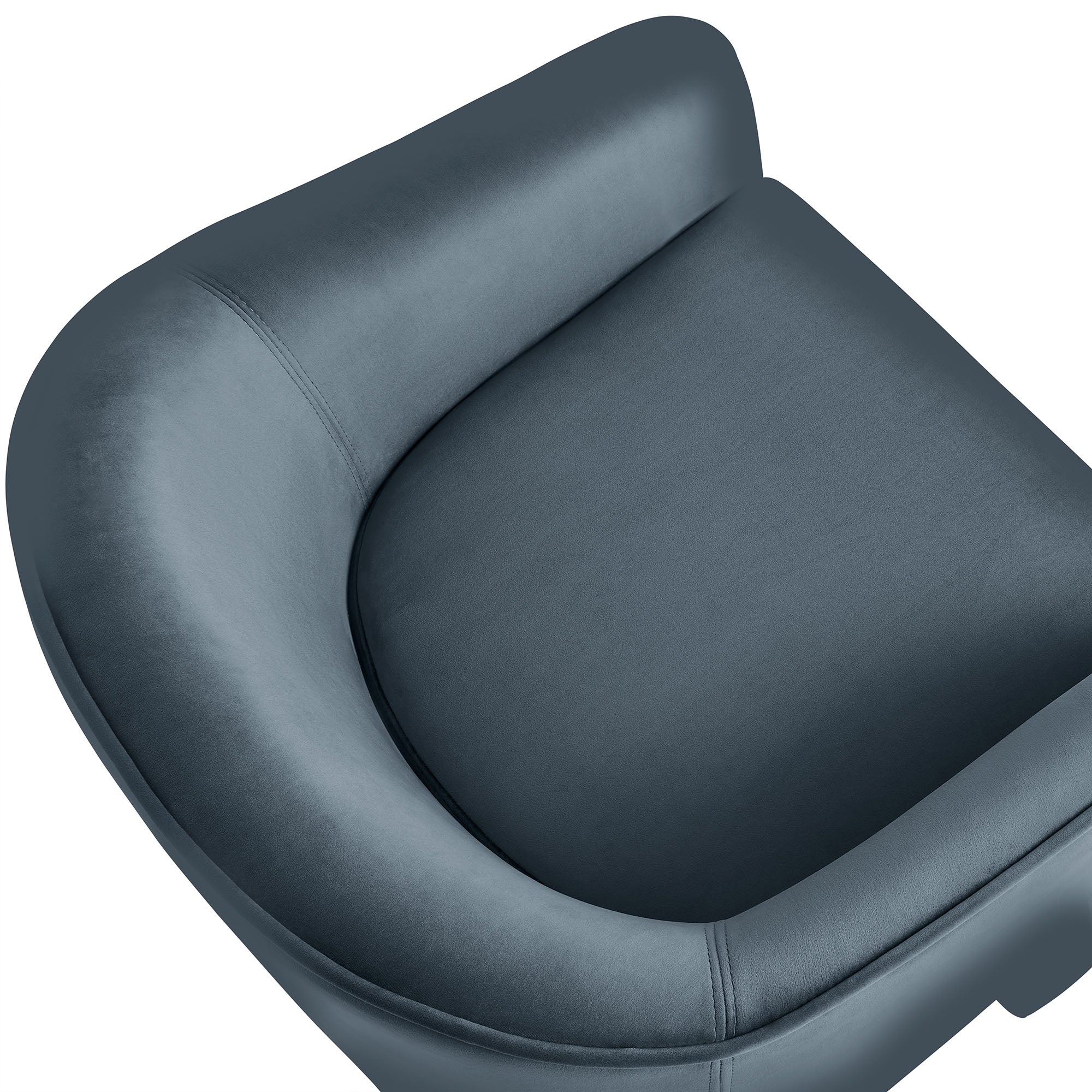 Greer Performance Velvet Upholstered Accent Armchair, Cadet Blue