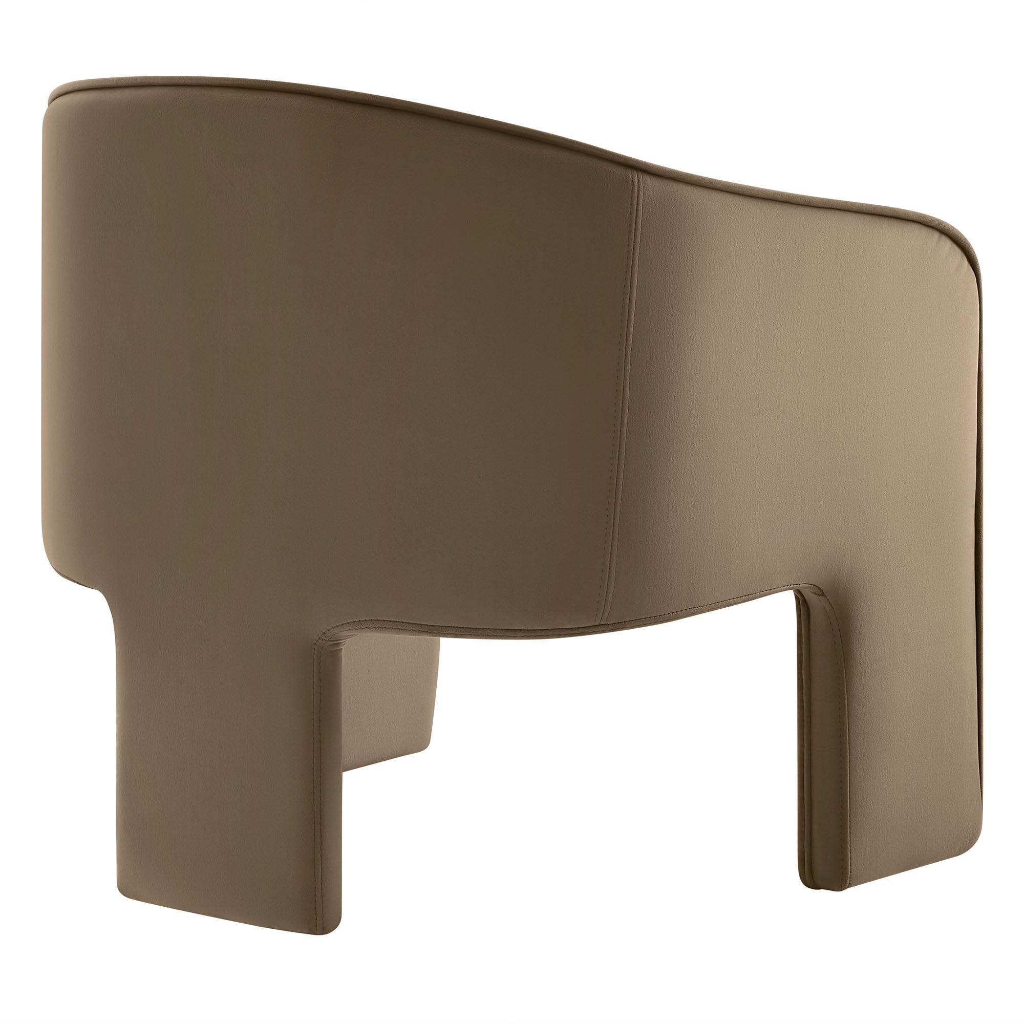 Greer Performance Velvet Upholstered Accent Armchair, Taupe