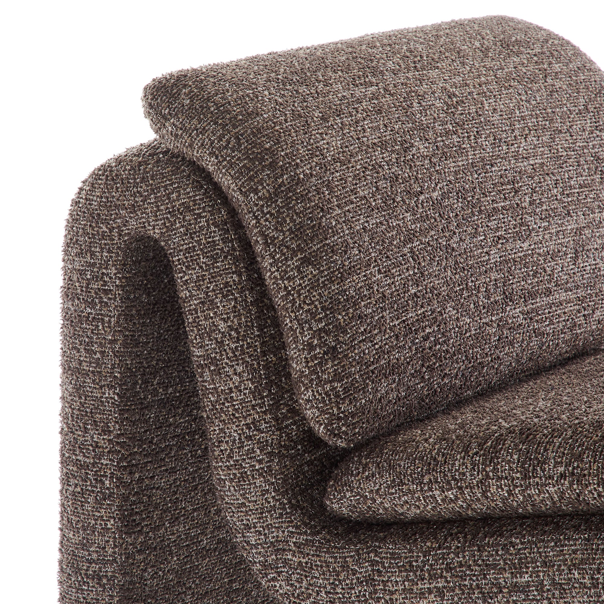 Lume Boucle Upholstered Armless Accent Chair, Antique