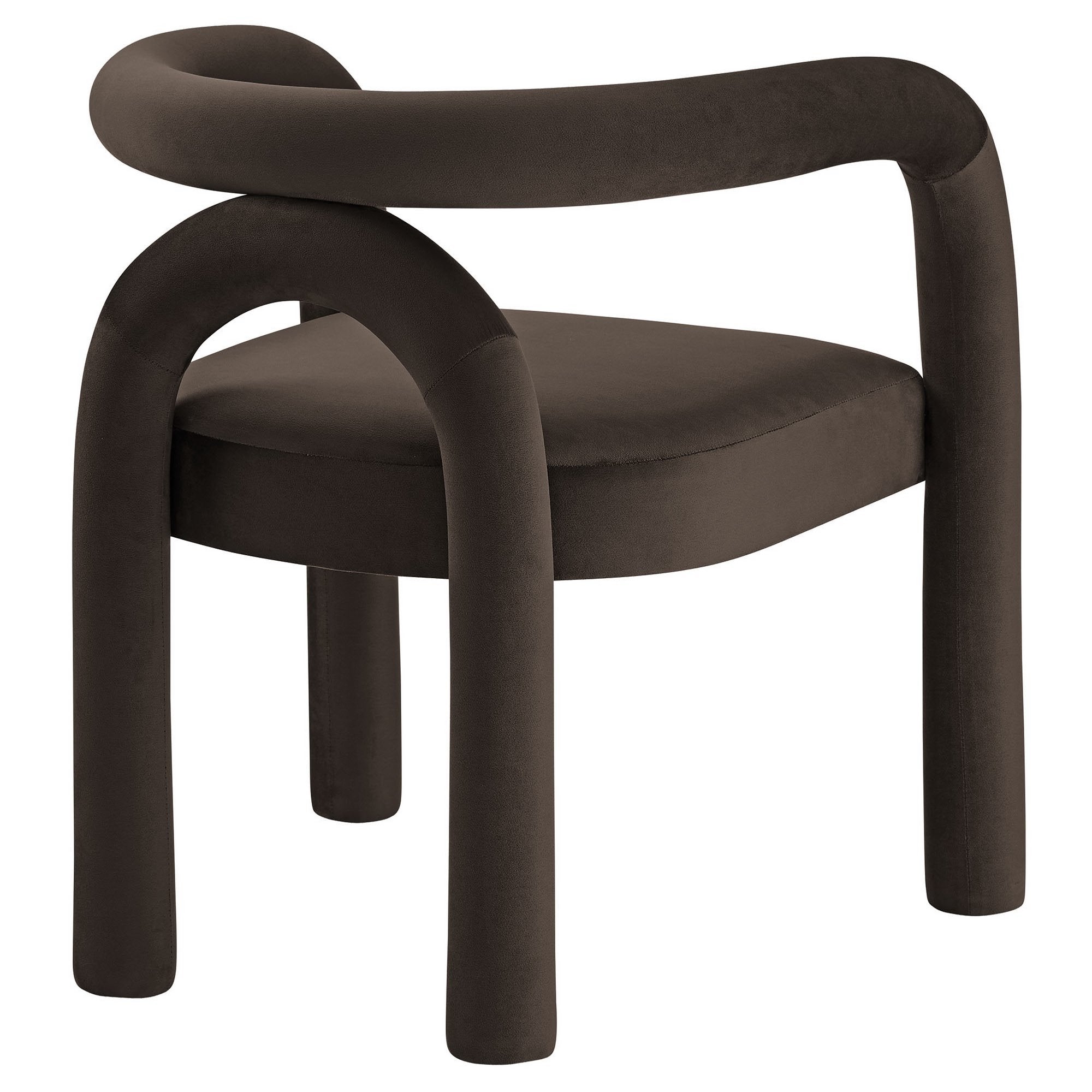 Astrid Performance Velvet Dining Chair, Cocoa