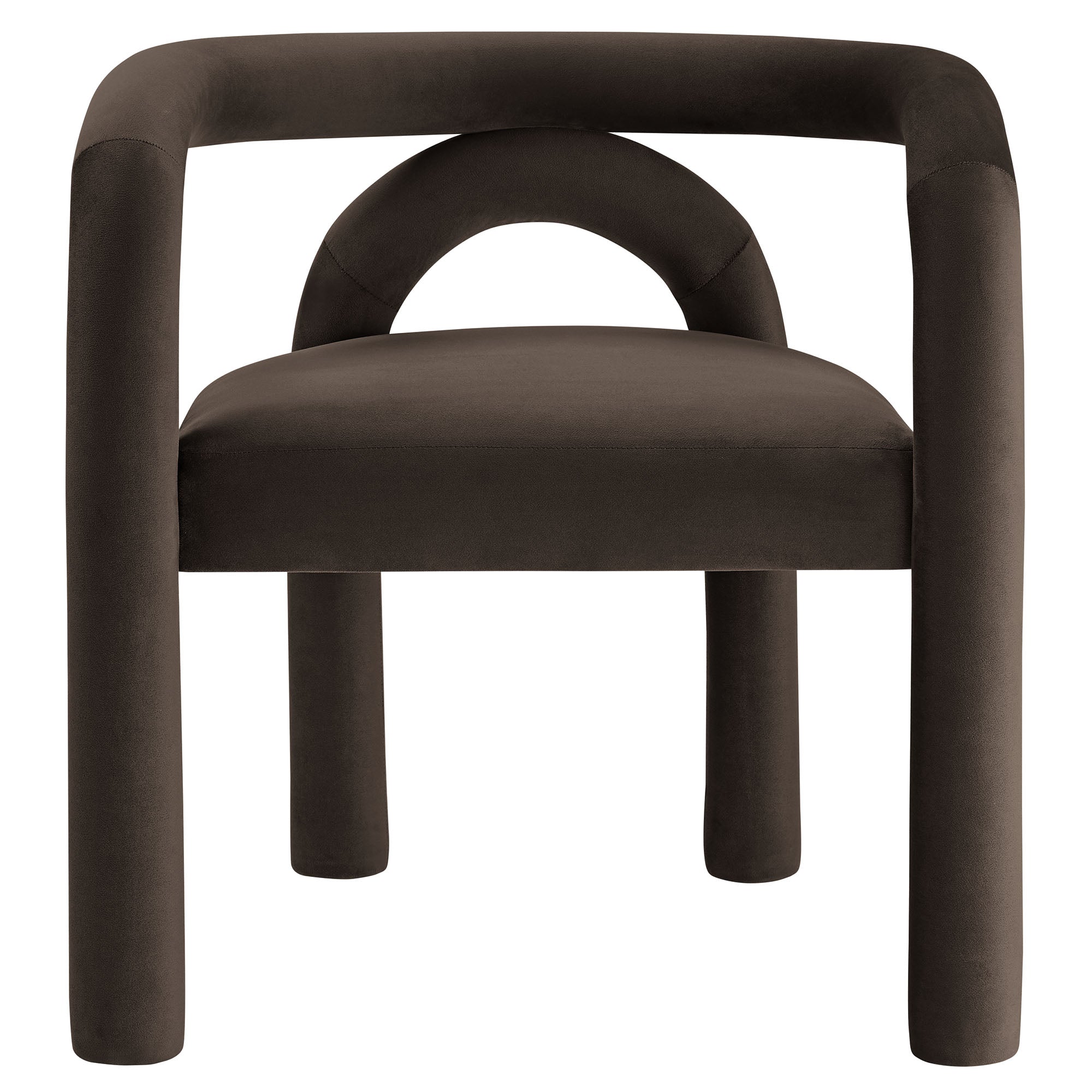 Astrid Performance Velvet Dining Chair, Cocoa