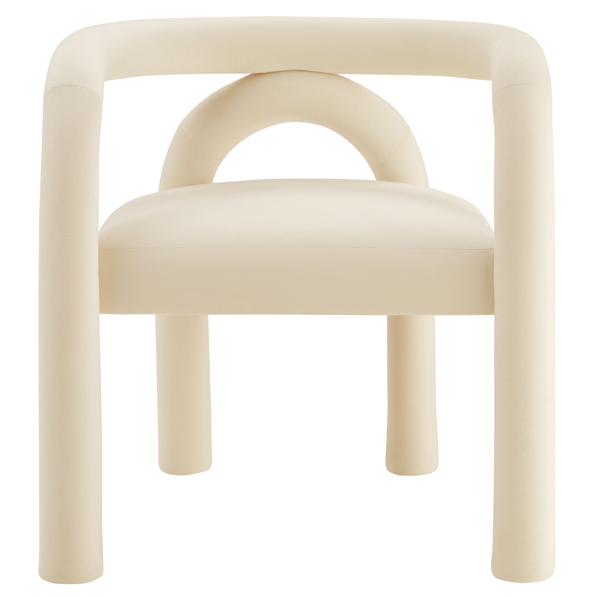 Astrid Performance Velvet Dining Chair, Porcelain