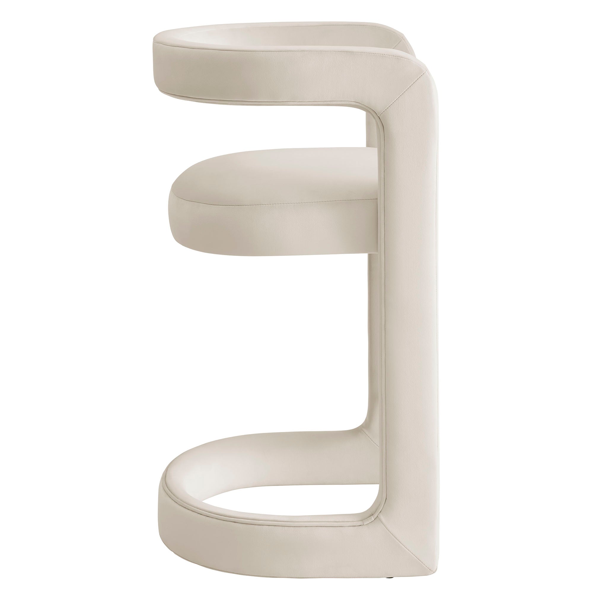 Winslow Performance Velvet Counter Stool, Alabaster